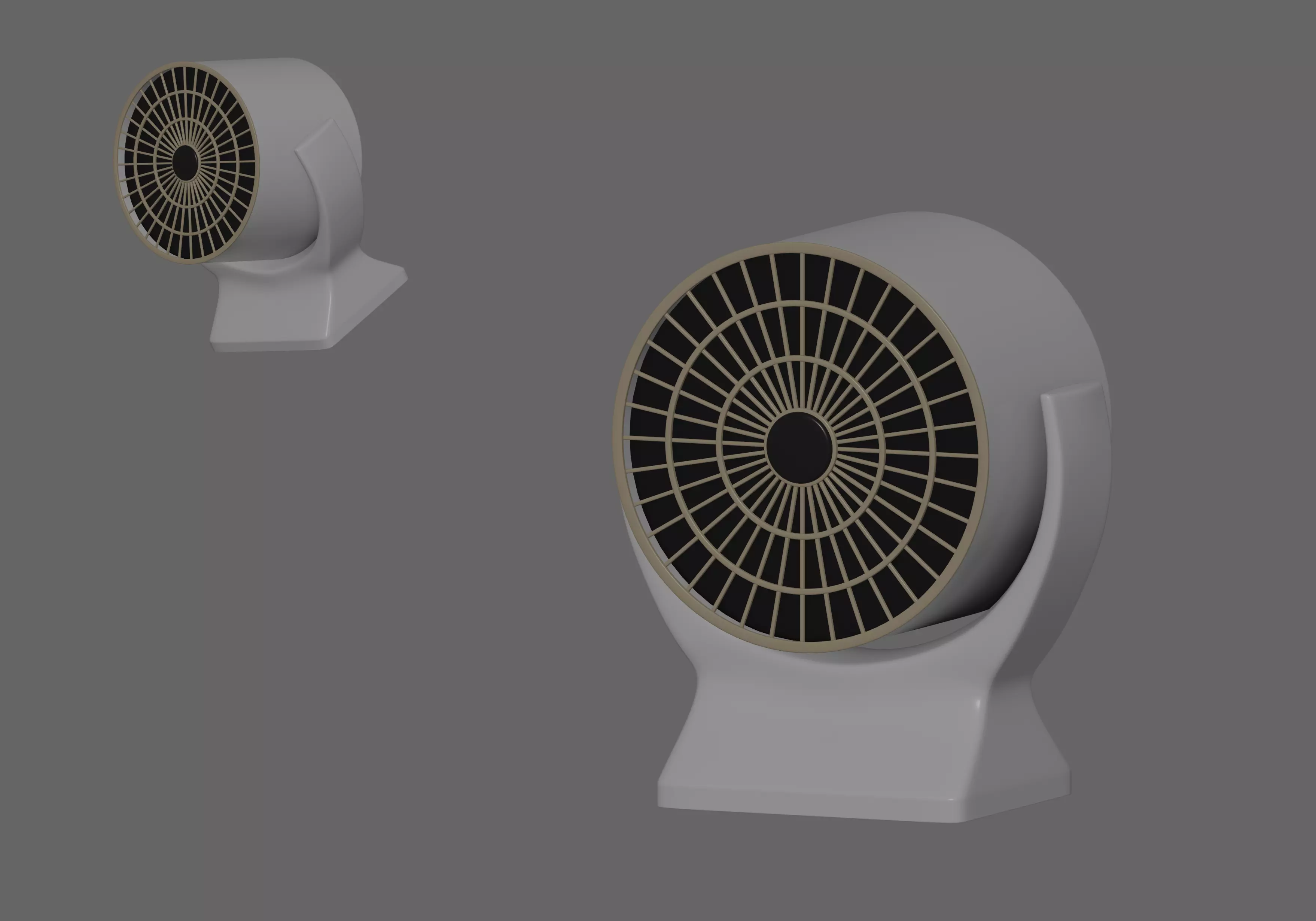 Mini Fan Heater 3D model_0