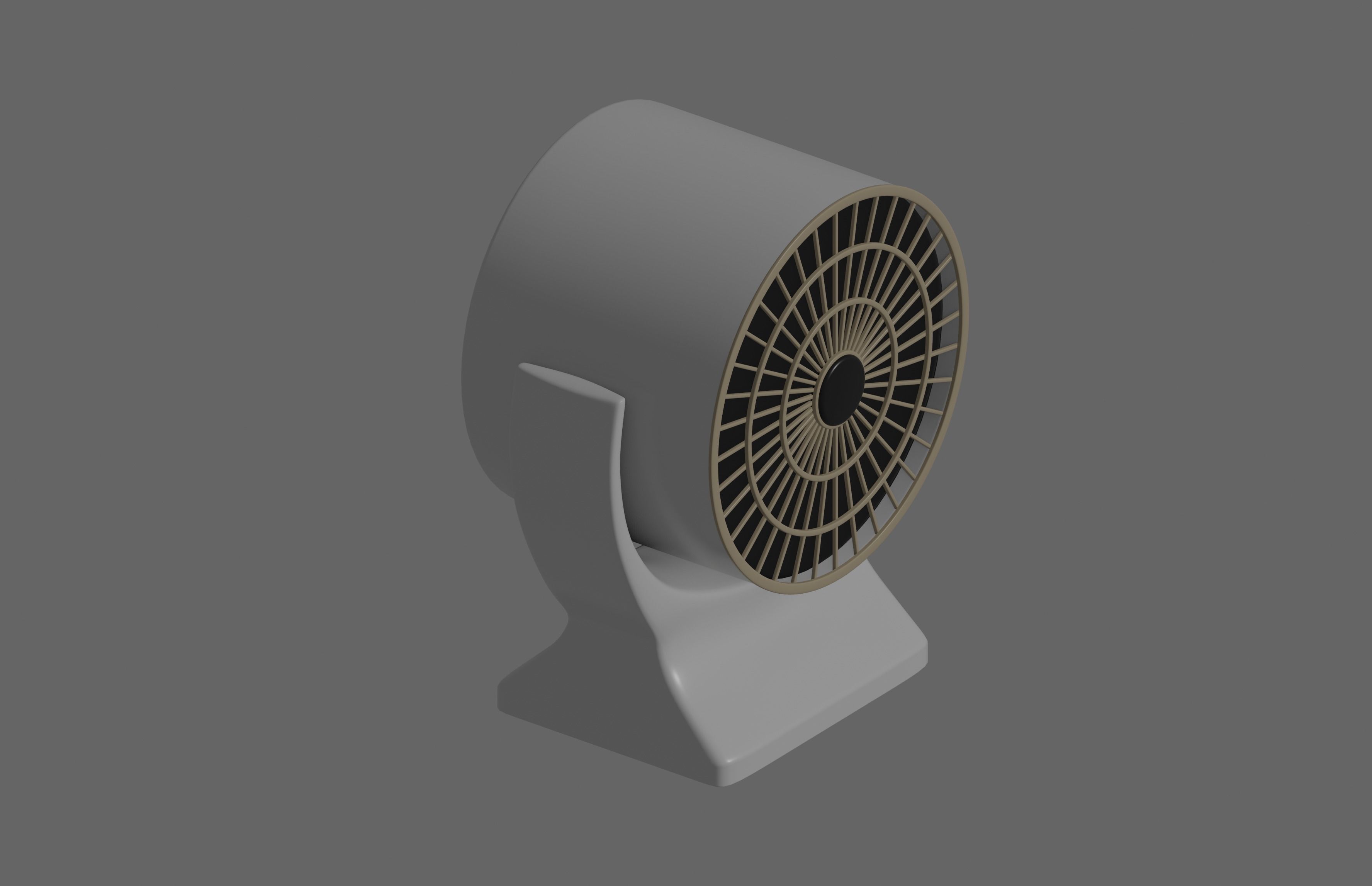 Mini Fan Heater 3D model_4