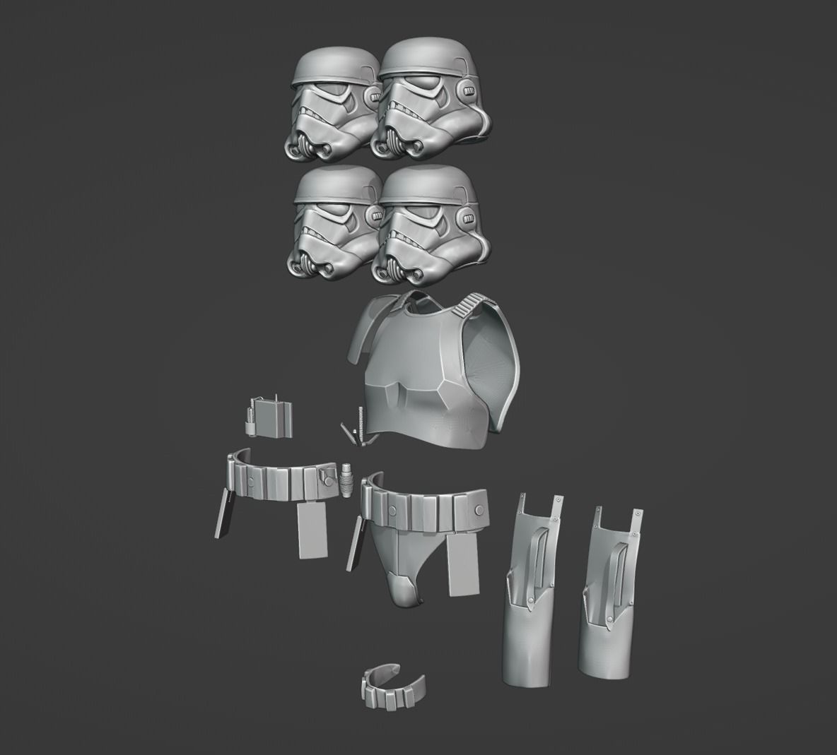 ANH Stormtrooper One-Twelfth Scale Kit 3D print model_2