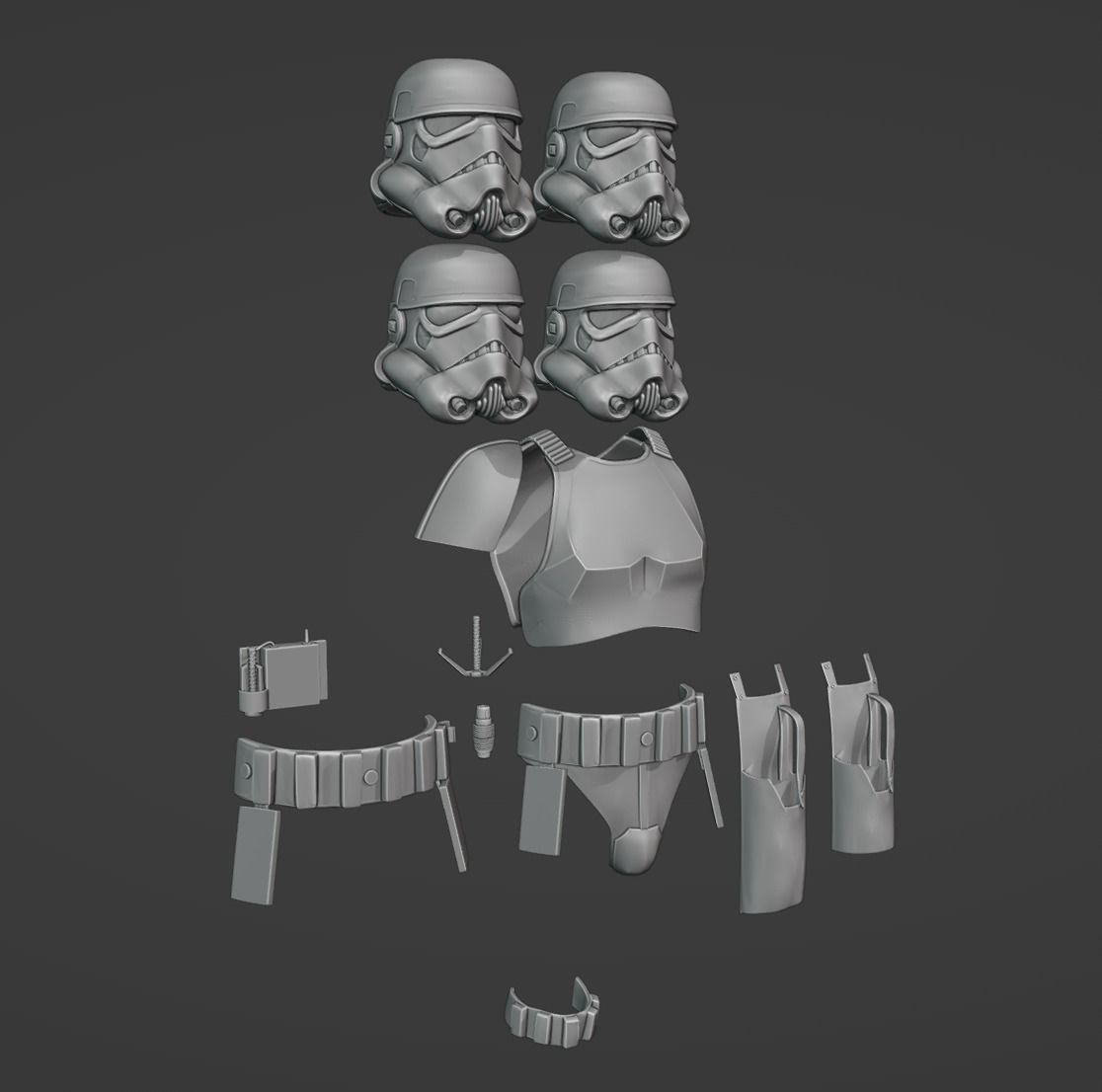 ANH Stormtrooper One-Twelfth Scale Kit 3D print model_1