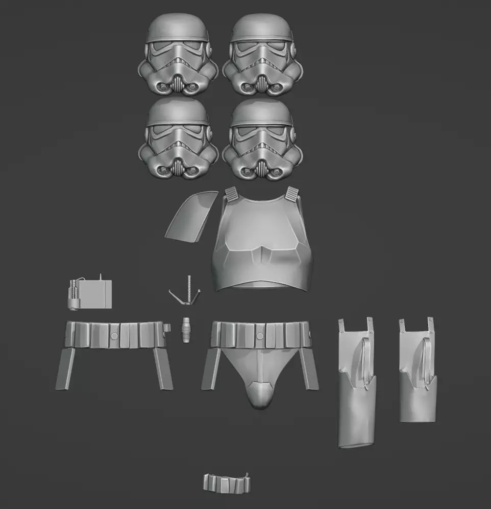 ANH Stormtrooper One-Twelfth Scale Kit 3D print model_0