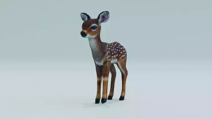 Deer Baby Mid Poly Animal