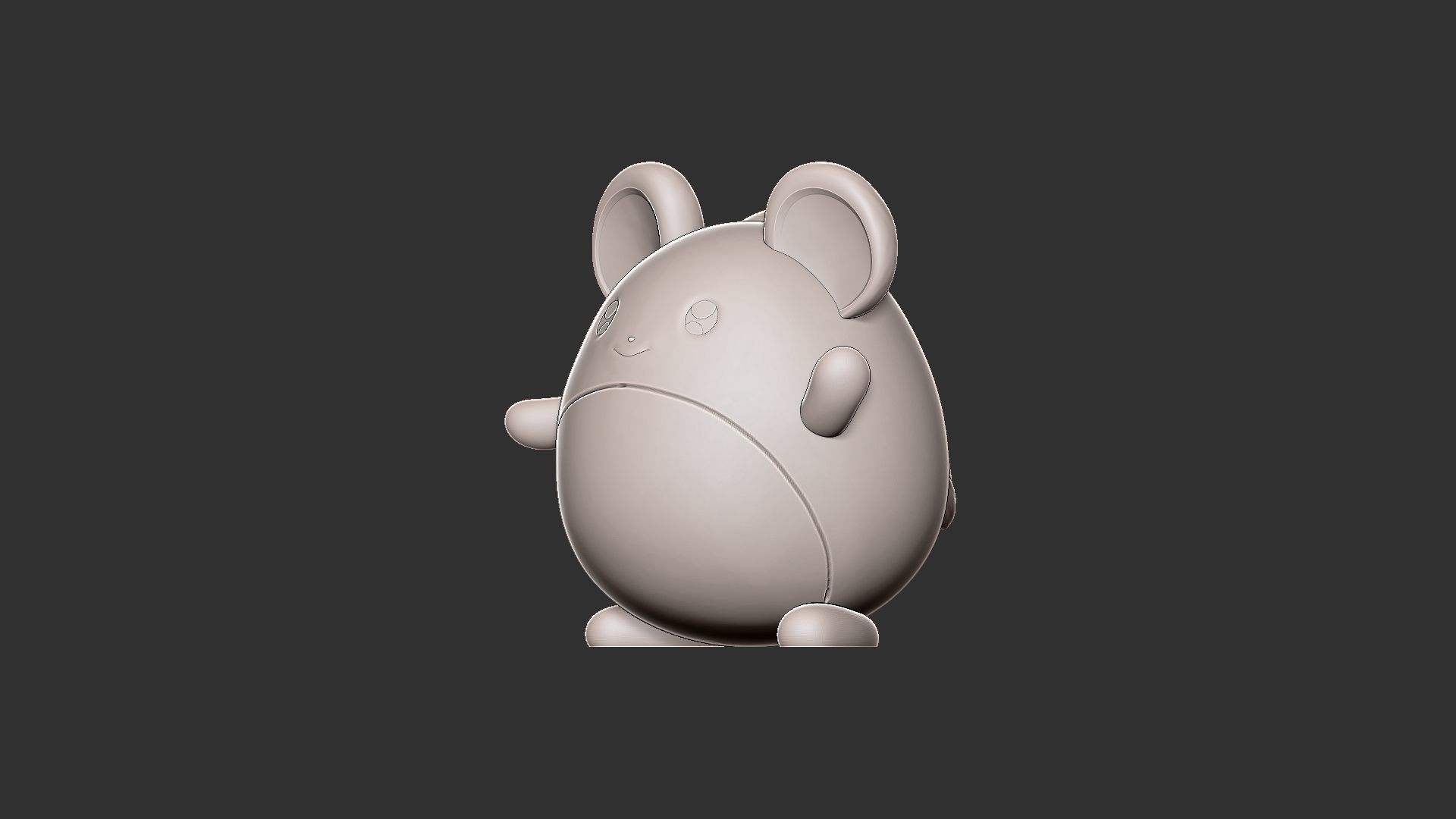 Pokemon marill 3D print model_7