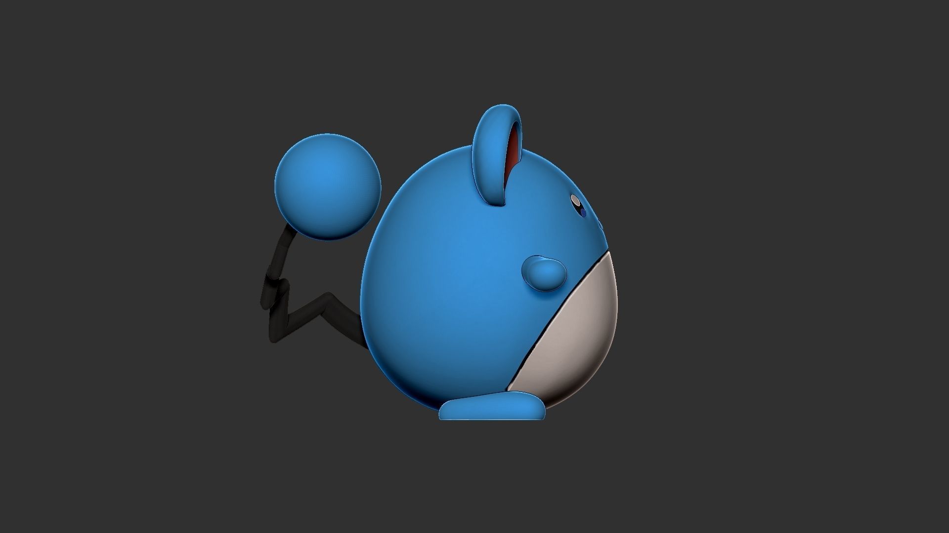 Pokemon marill 3D print model_8