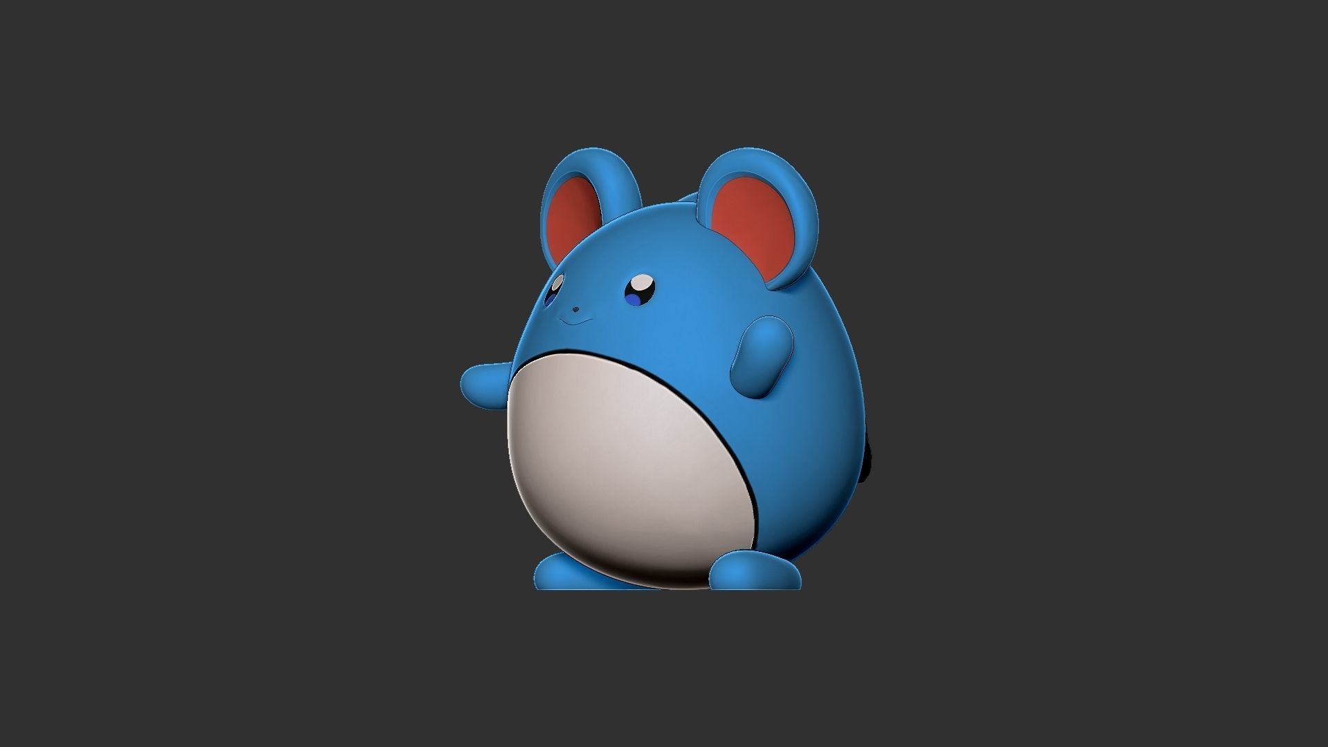 Pokemon marill 3D print model_1