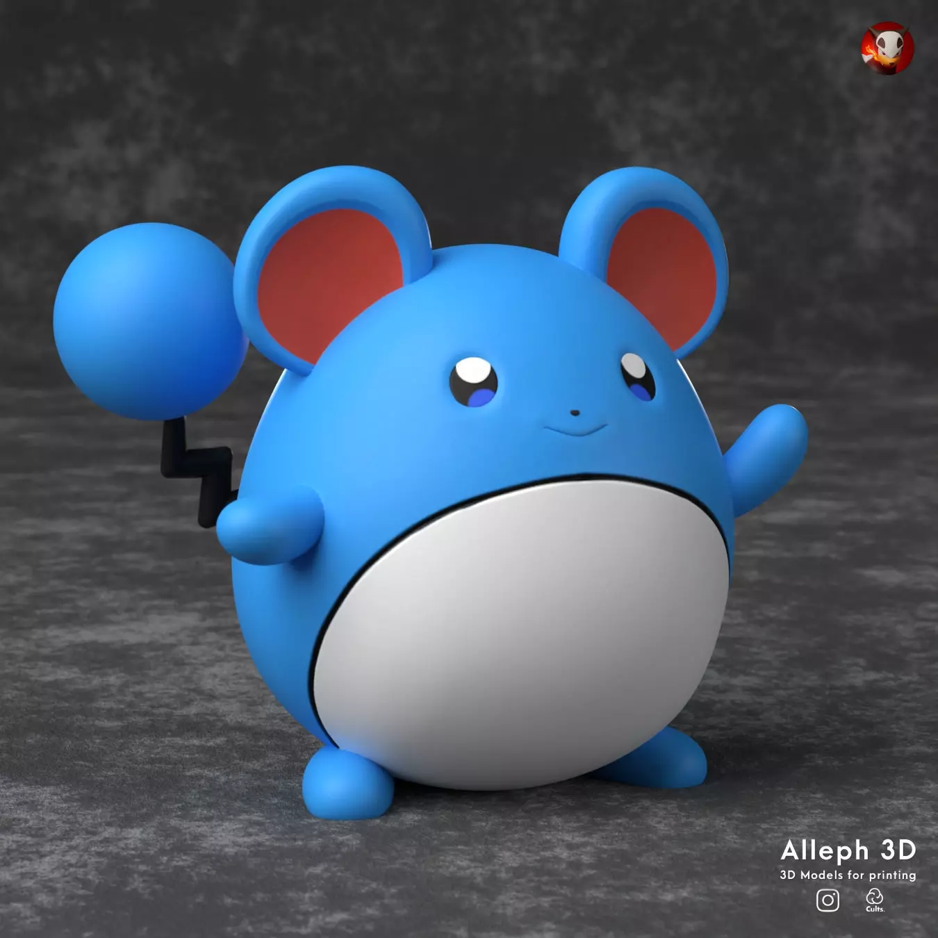 Pokemon marill 3D print model_0