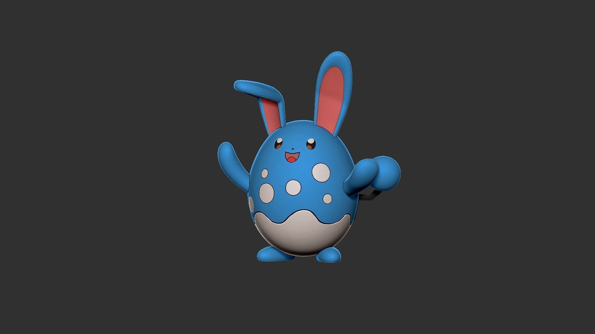 Pokemon azurill evolution pack 3D print model_5