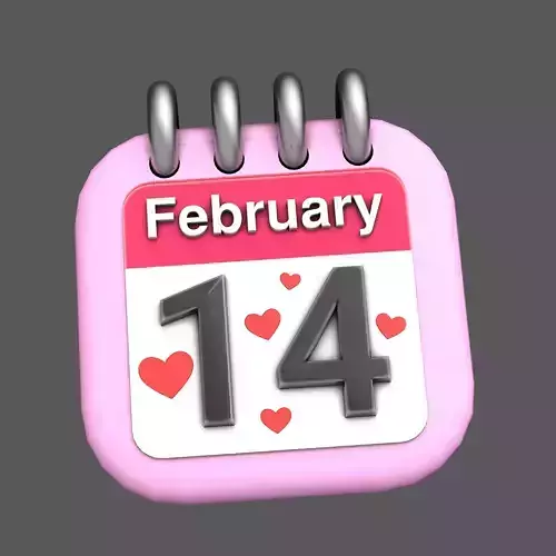 Valentine day calendar