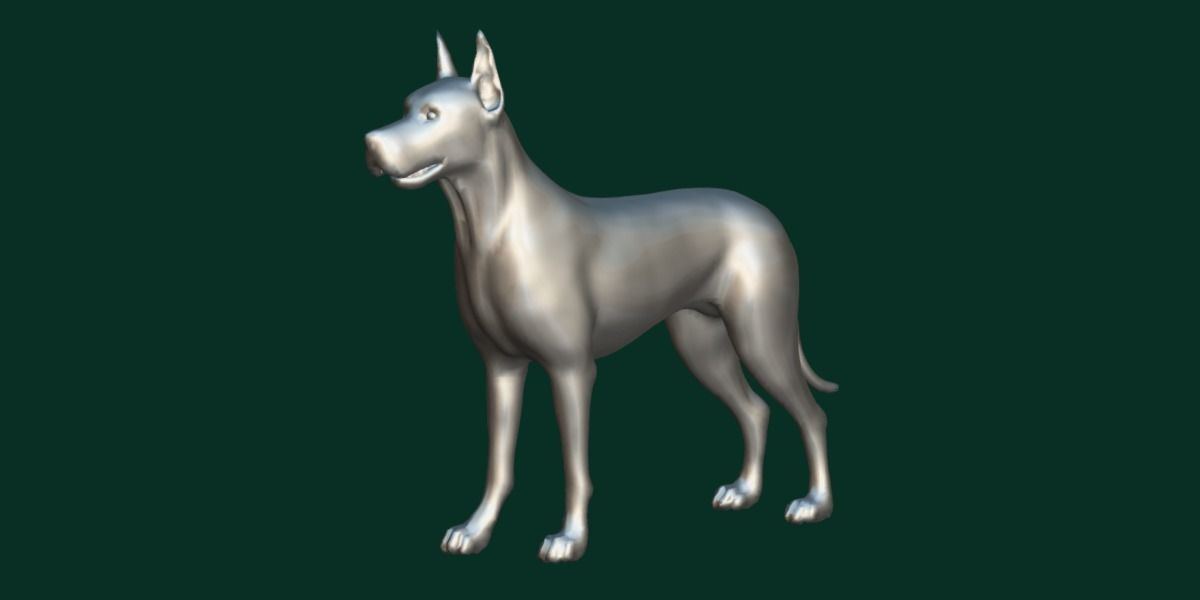 Great Dane Dog Breed  3D model_16