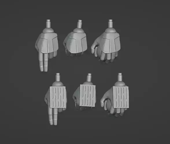 ANH Stormtrooper One-Twelfth Scale Hands