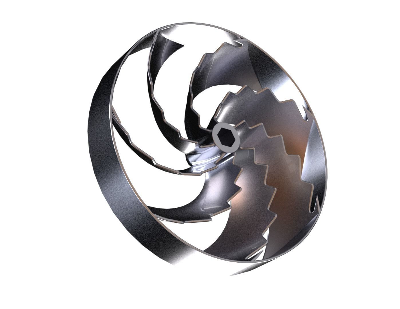 Bionic propeller for Submarines Yachts and Ships 3D print model_18