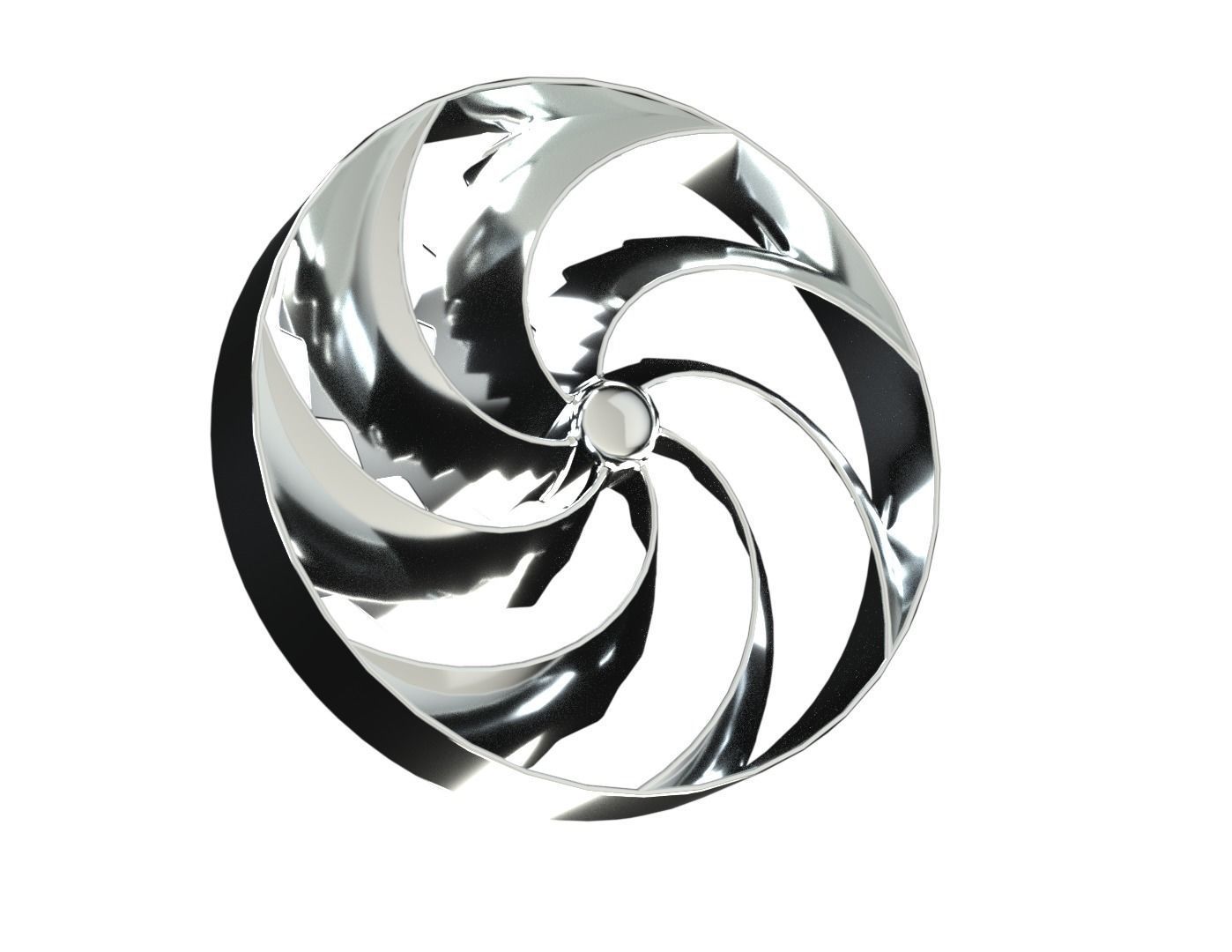 Bionic propeller for Submarines Yachts and Ships 3D print model_20