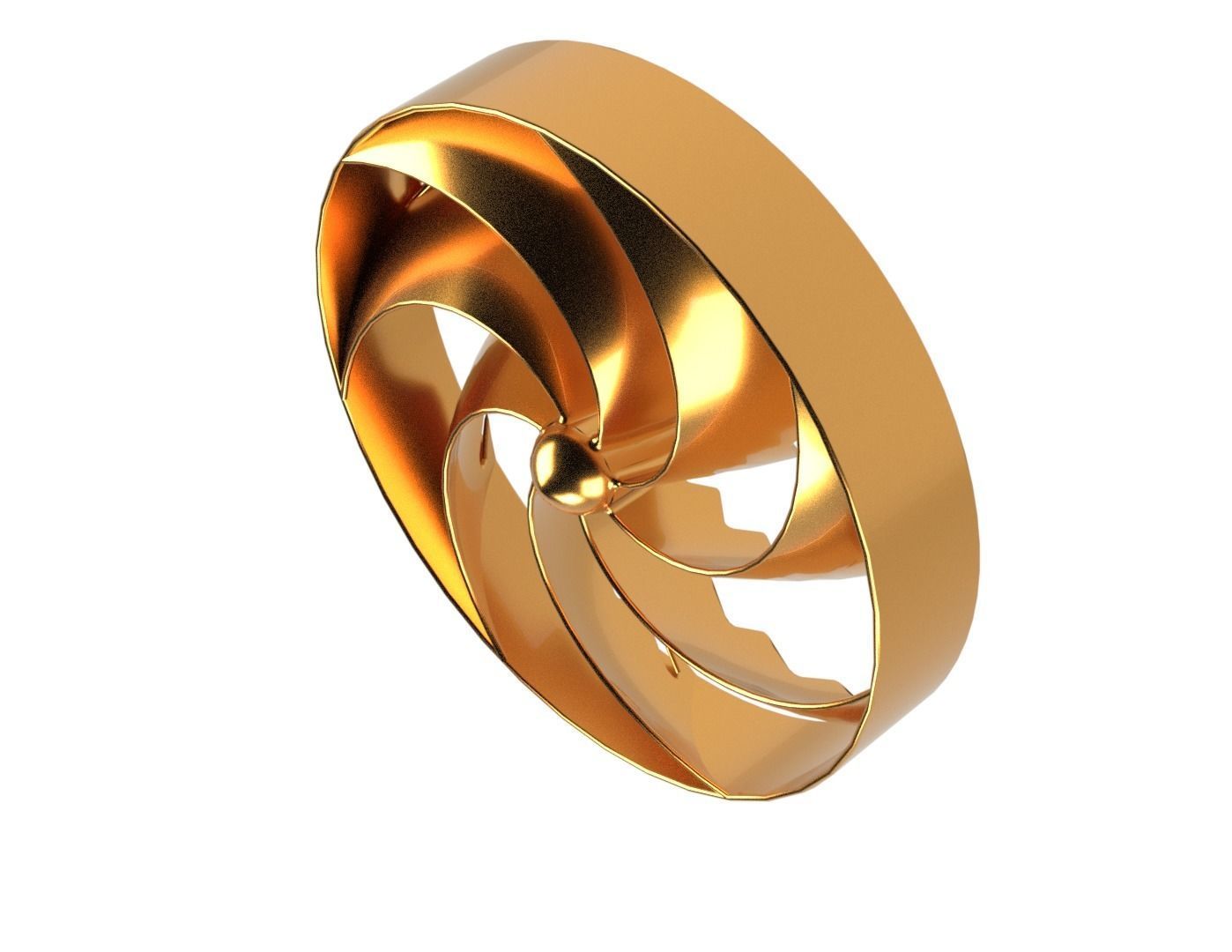 Bionic propeller for Submarines Yachts and Ships 3D print model_19