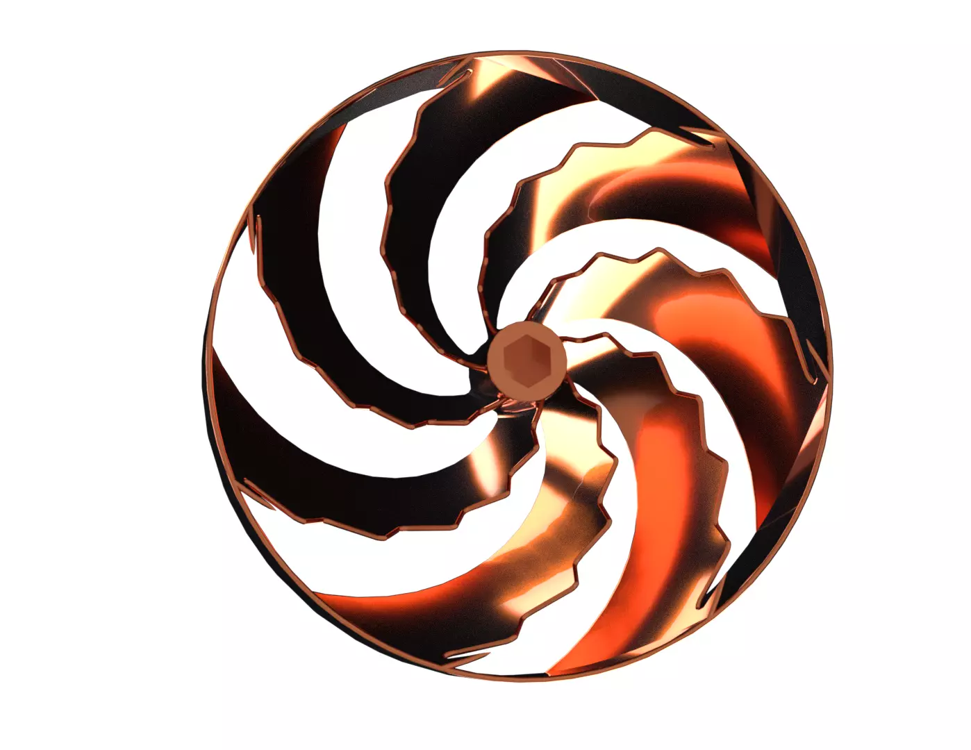 Bionic propeller for Submarines Yachts and Ships 3D print model_0