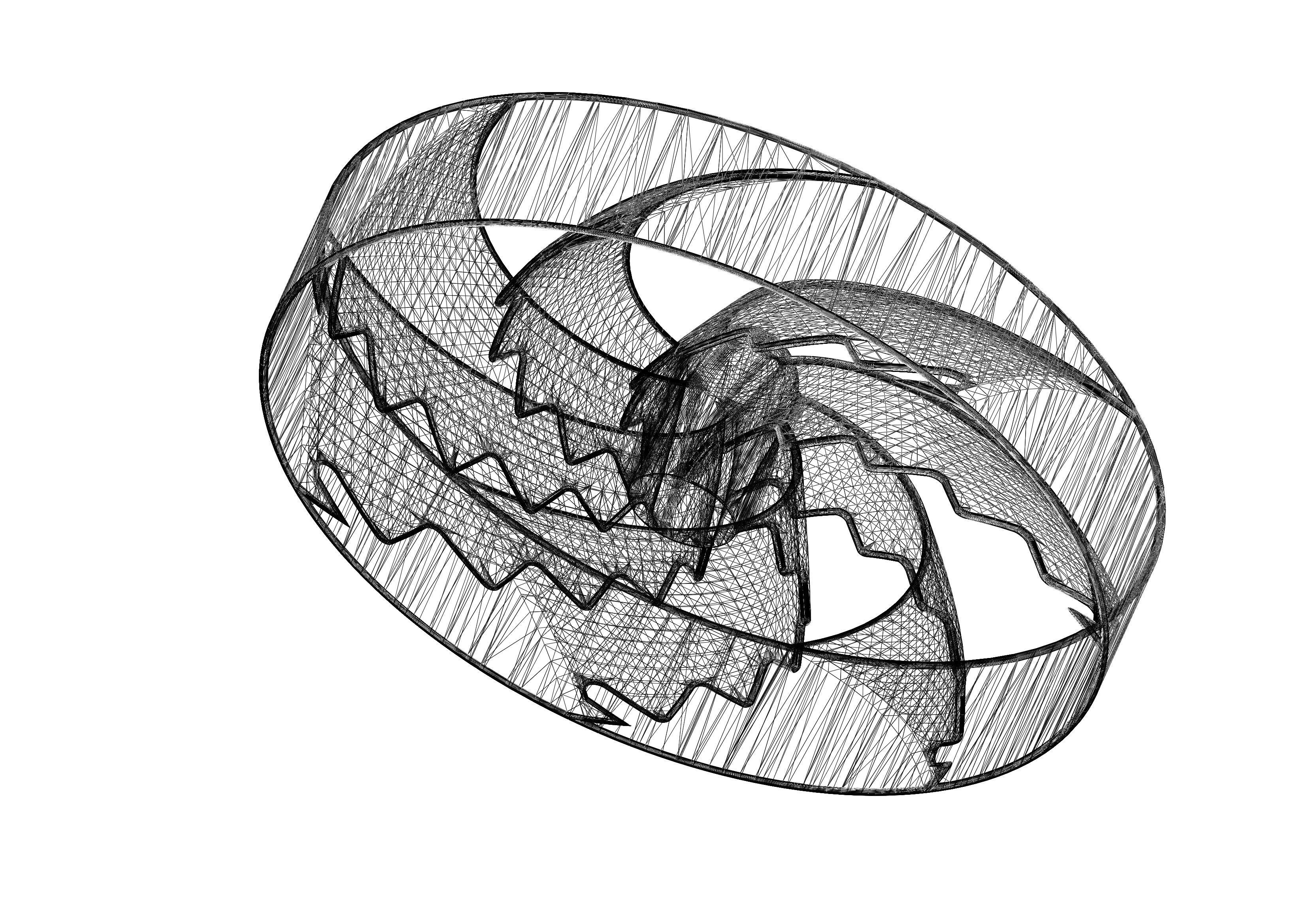 Bionic propeller for Submarines Yachts and Ships 3D print model_6