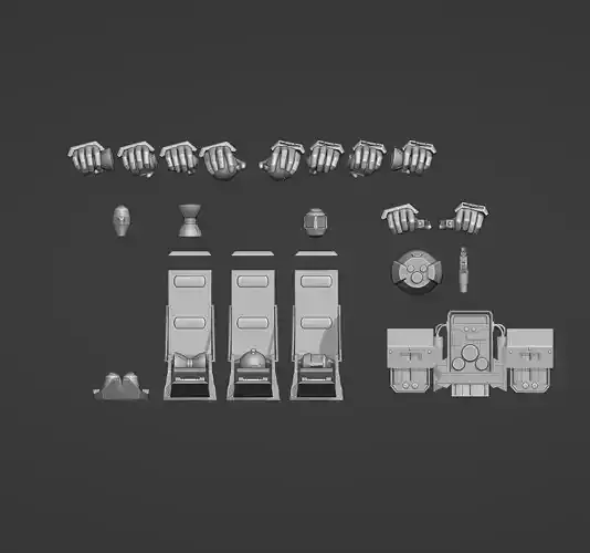 Clone Commando One-Twelfth Scale Hands and Accessories