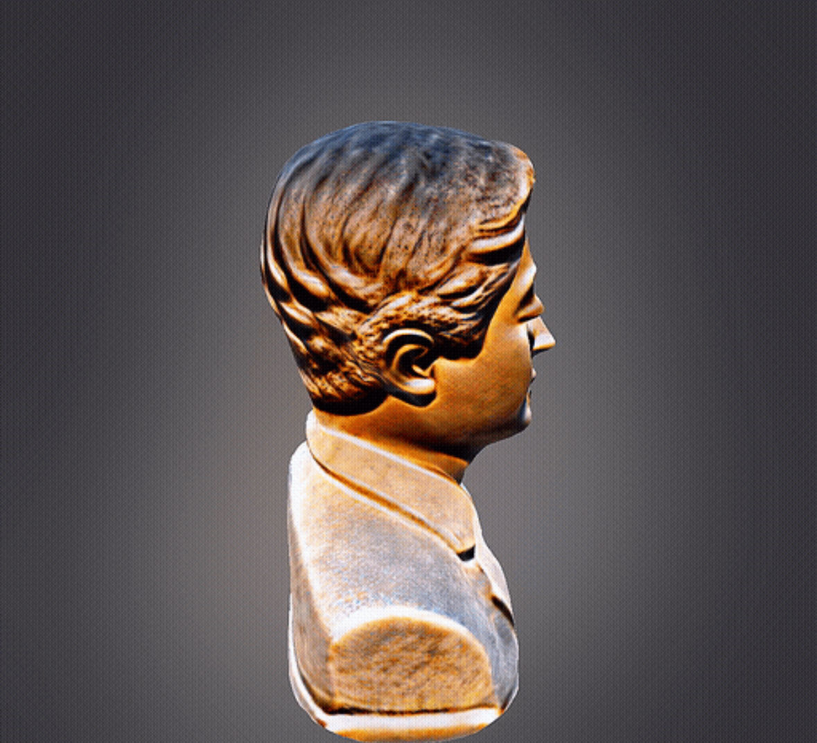 Satoshi Bust 3D print model_5