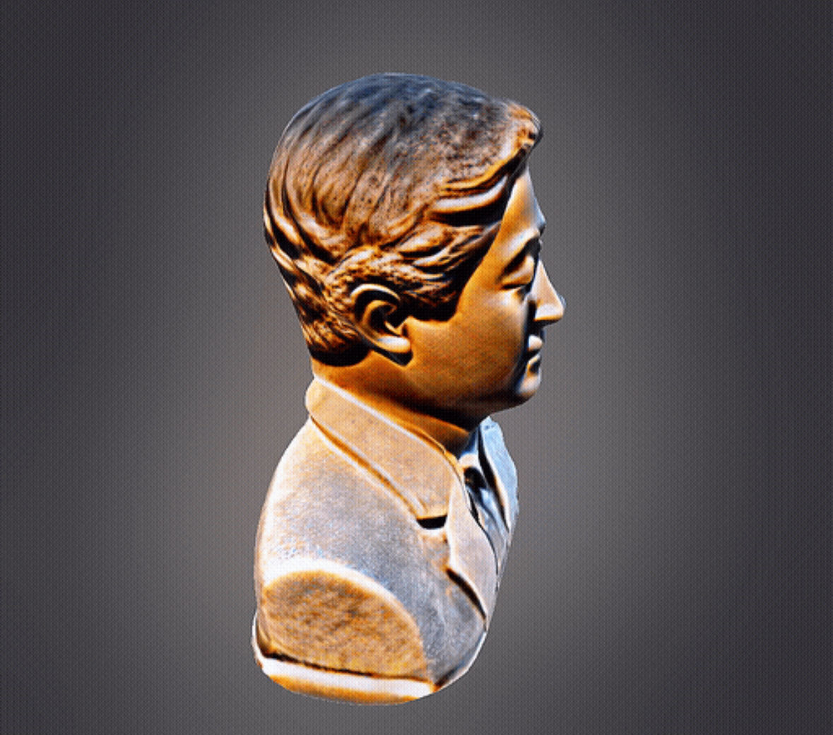 Satoshi Bust 3D print model_3