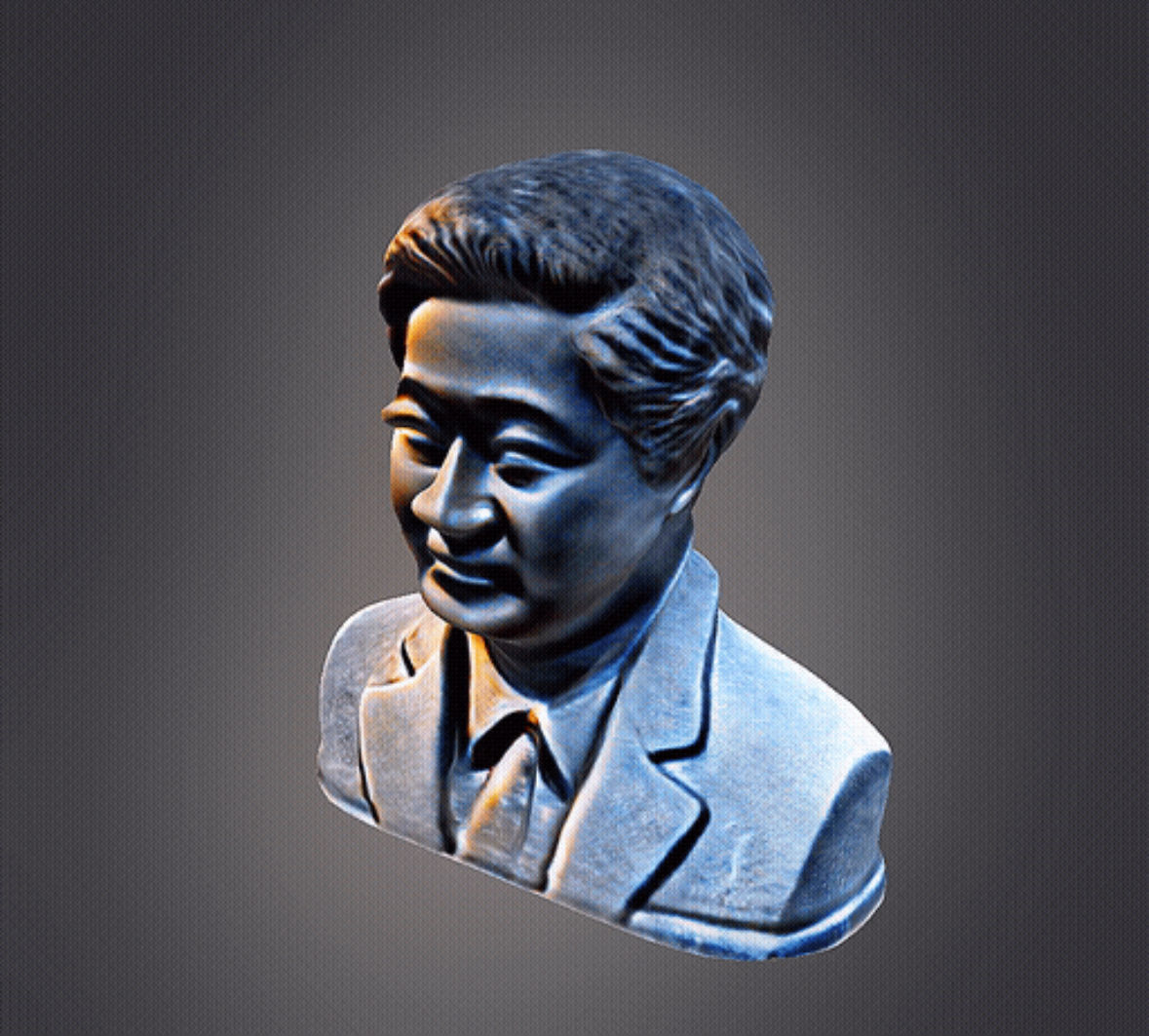 Satoshi Bust 3D print model_9