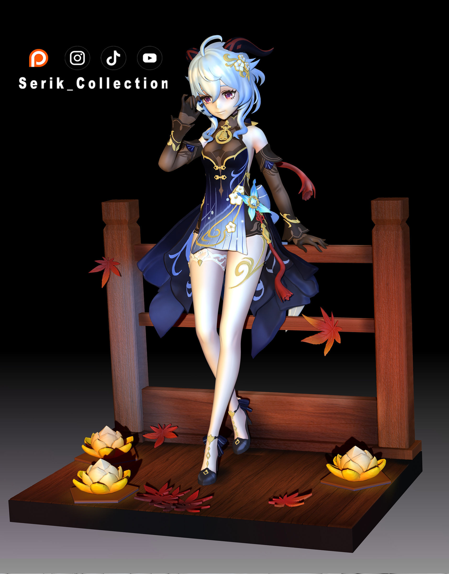 GANYU TWILIGHT BLOSSOM GENSHIN IMPACT 3D print model_4