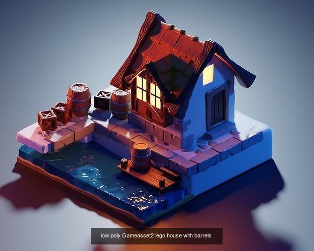 Low poly game environment 3D Model Collection_3