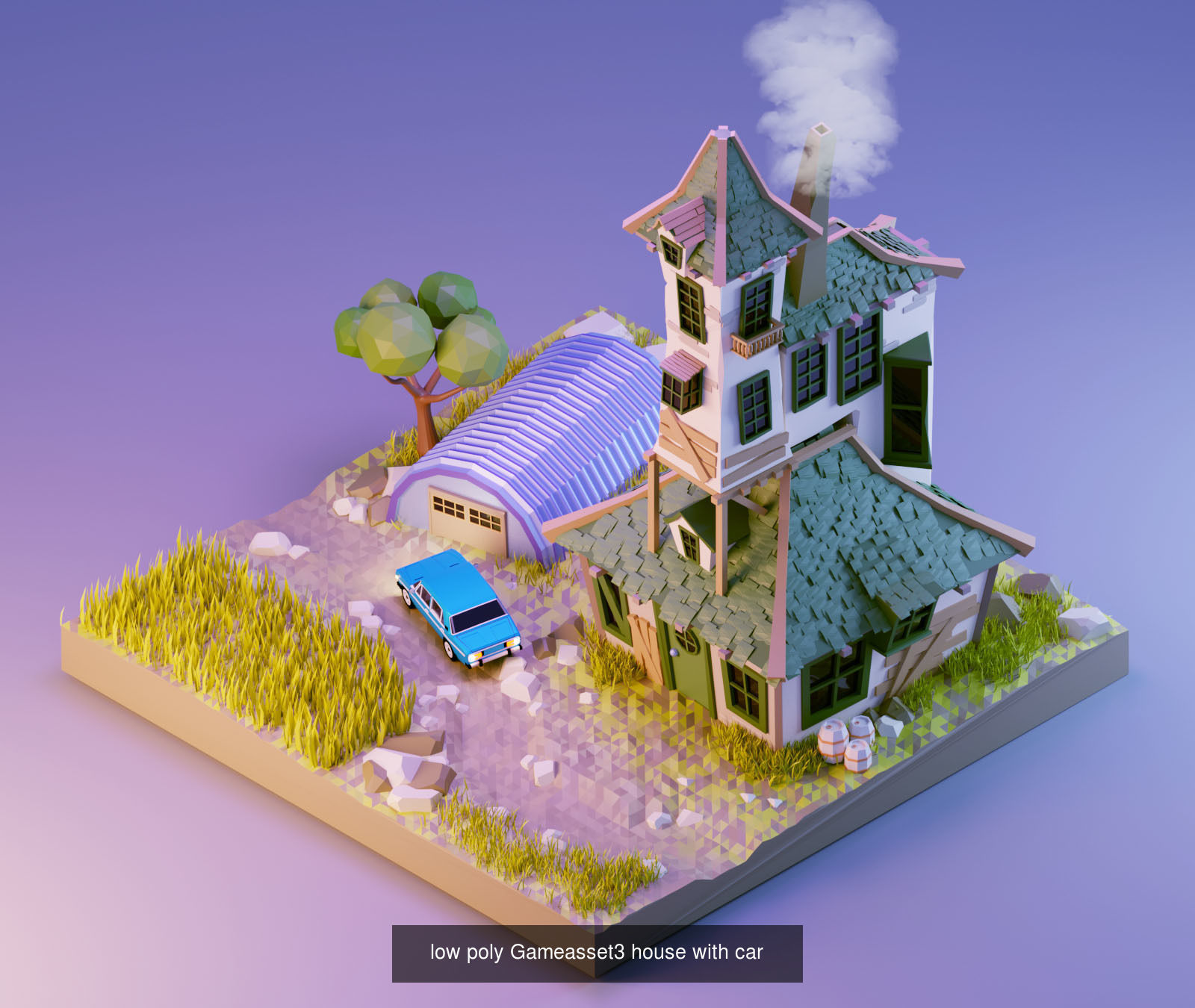 Low poly game environment 3D Model Collection_2