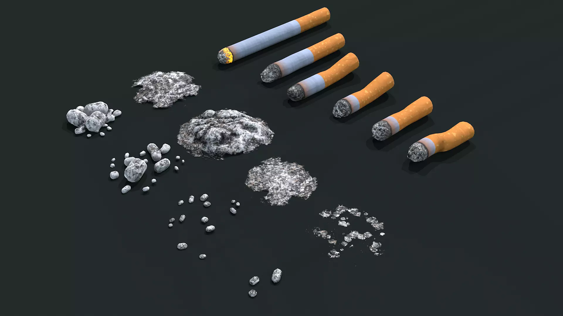 3d model cigarette $12 - .c4d .obj cigarette 3d print model download
