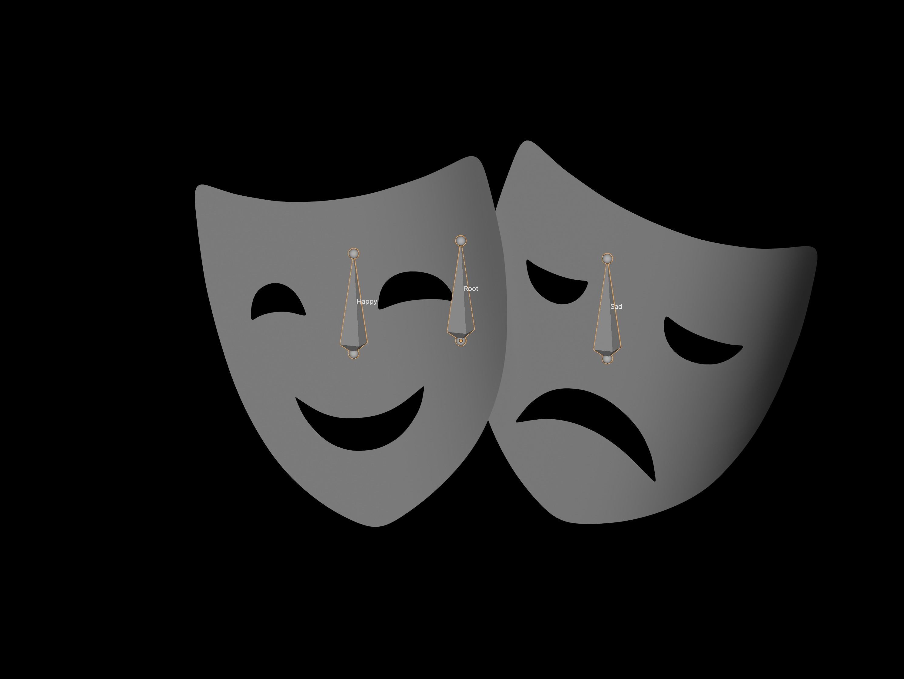 Comedy Mask 3D model_8