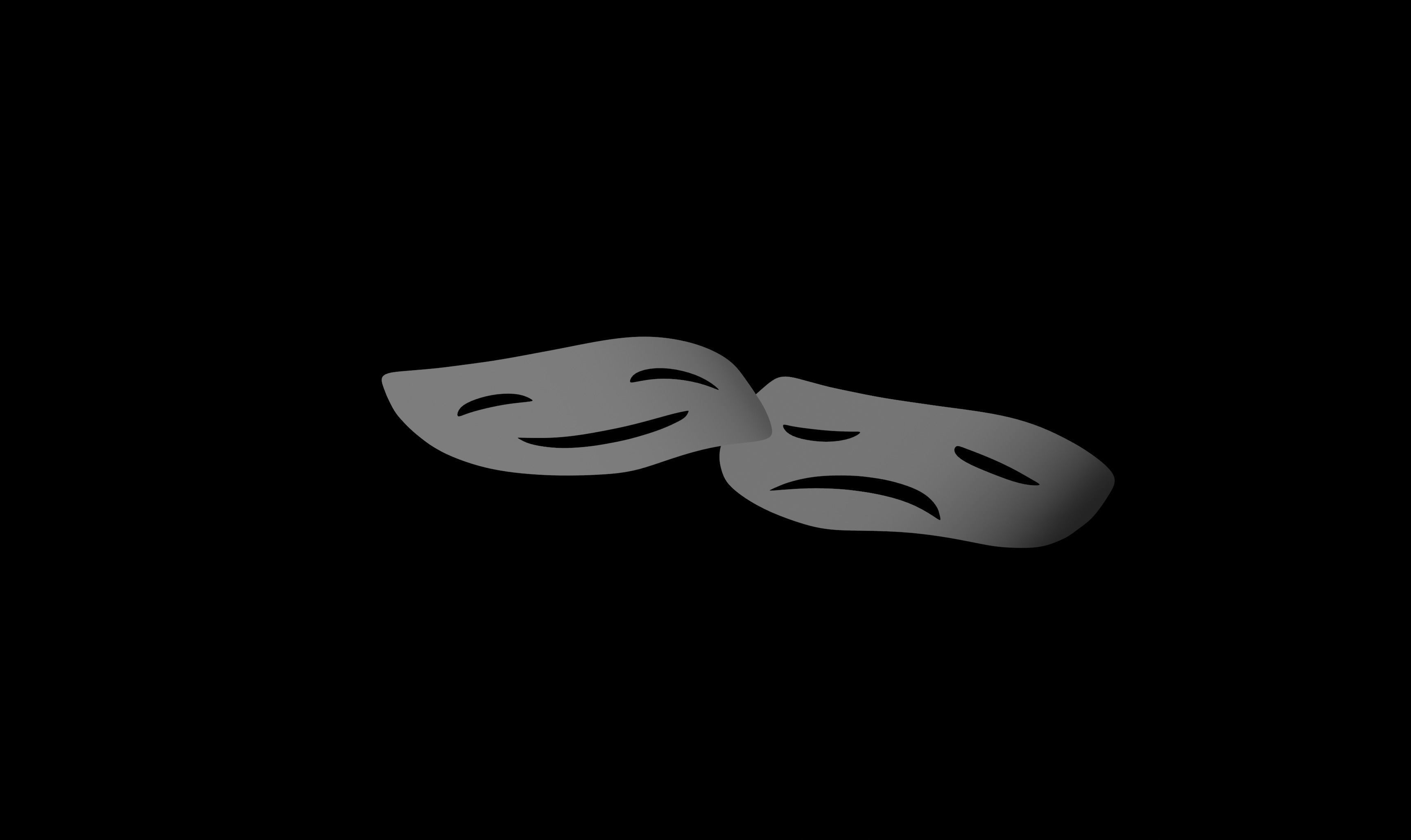 Comedy Mask 3D model_3