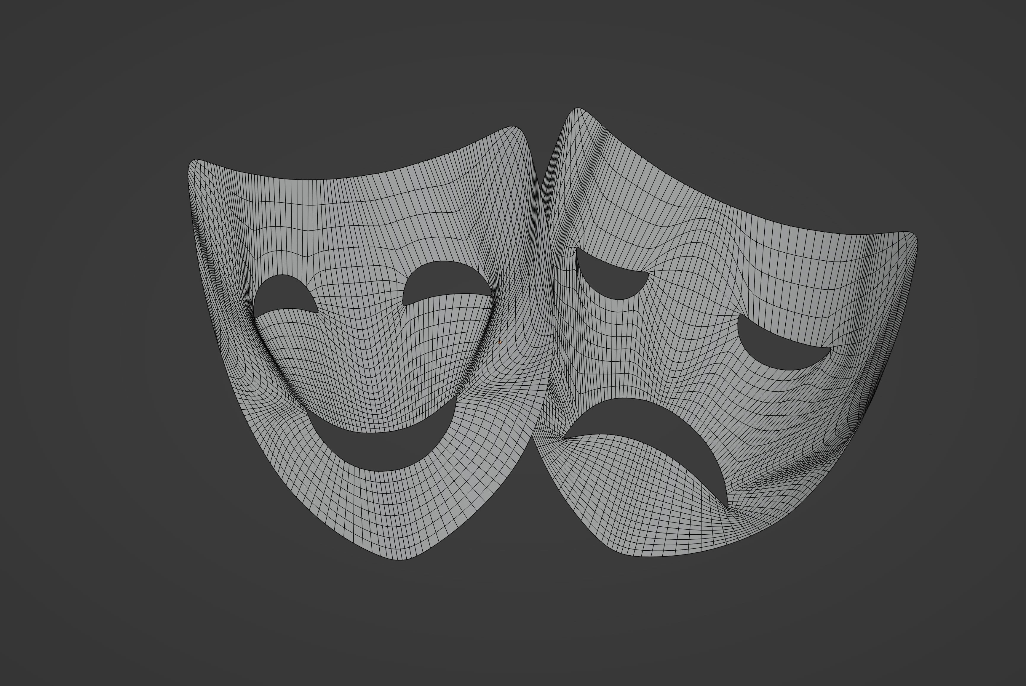 Comedy Mask 3D model_9