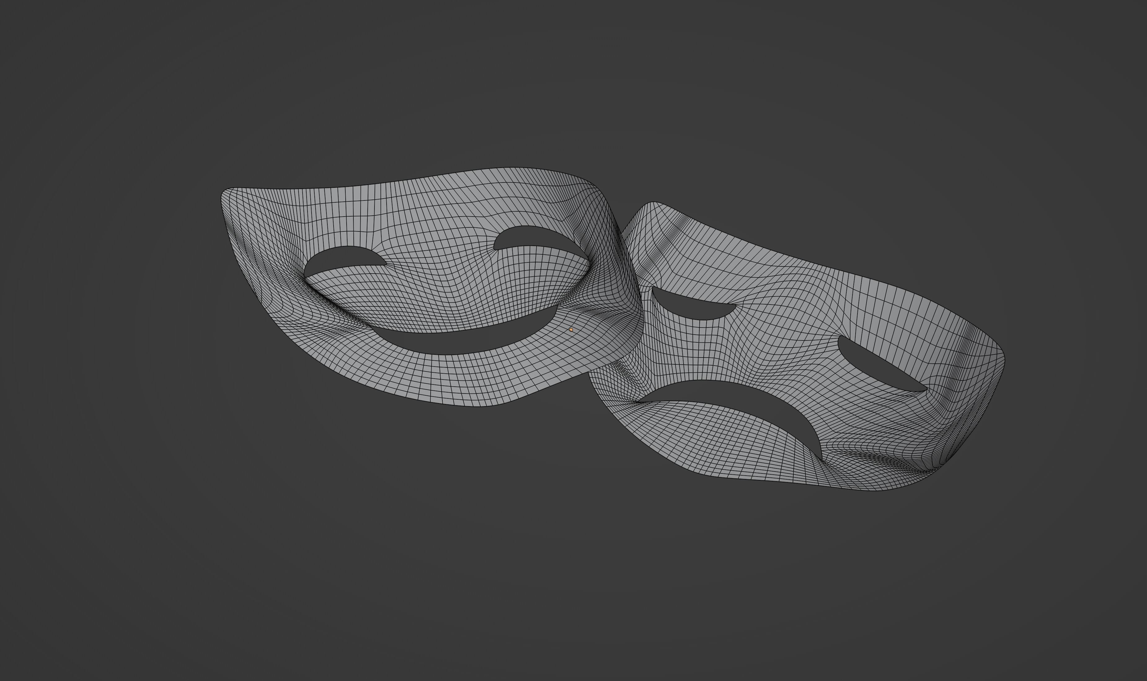Comedy Mask 3D model_10