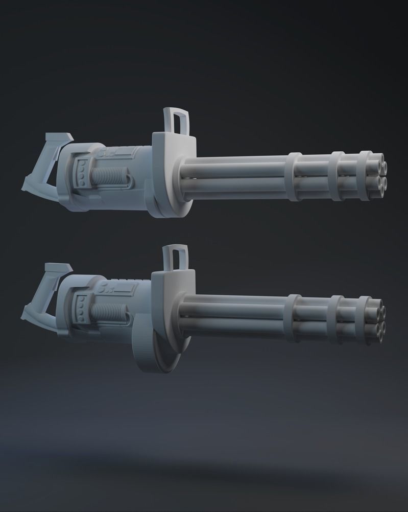 ARC Trooper Rotary Blaster One-Twelfth Scale 3D print model_1