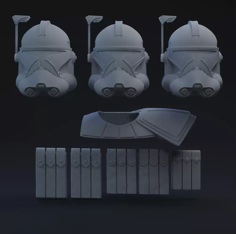 Clone Cpt Rex One-Twelfth Scale Kit 3D print model_0