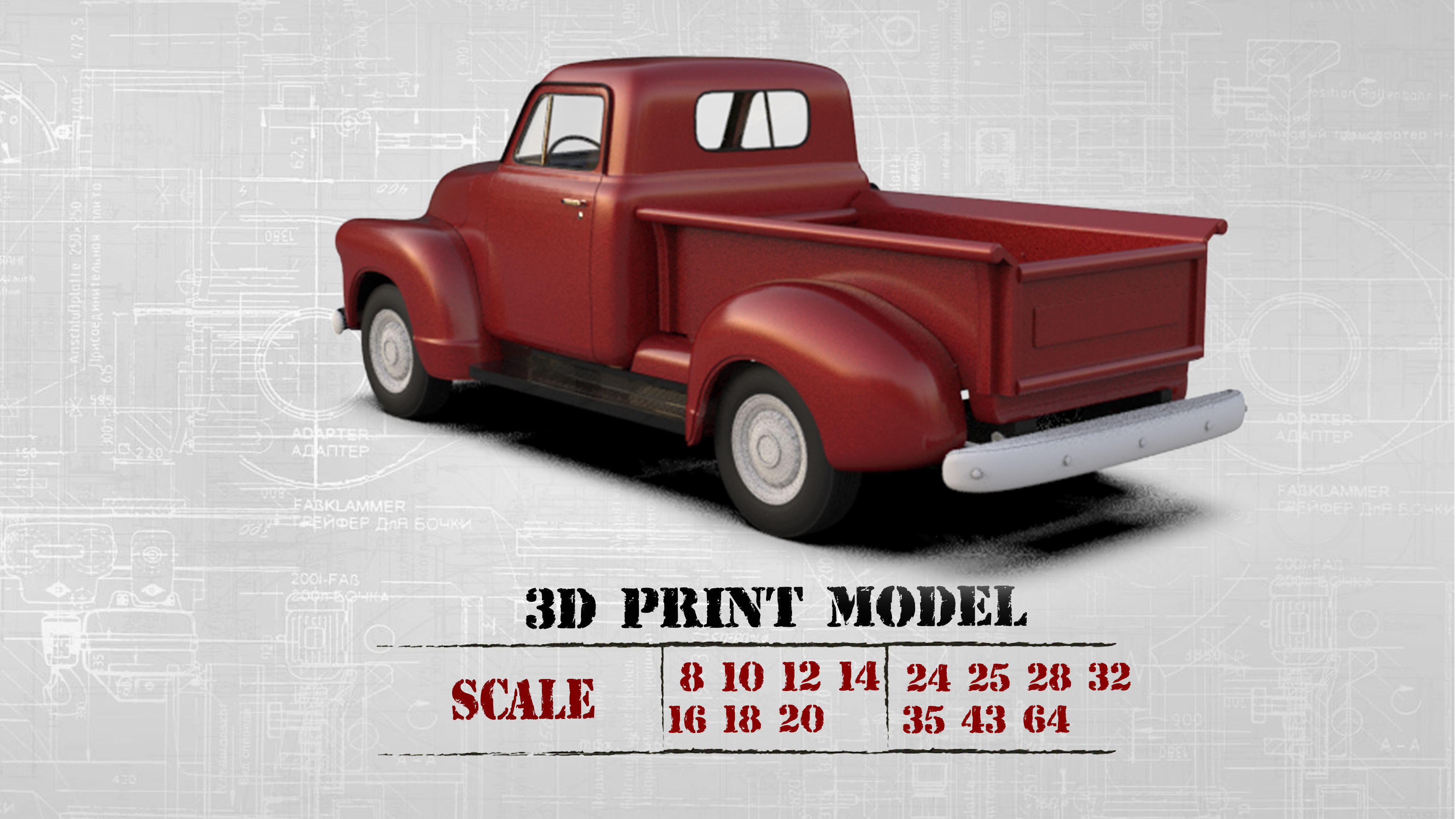 1951 Pickup 3100 3d printed Cars Old pickup 3D print model_1