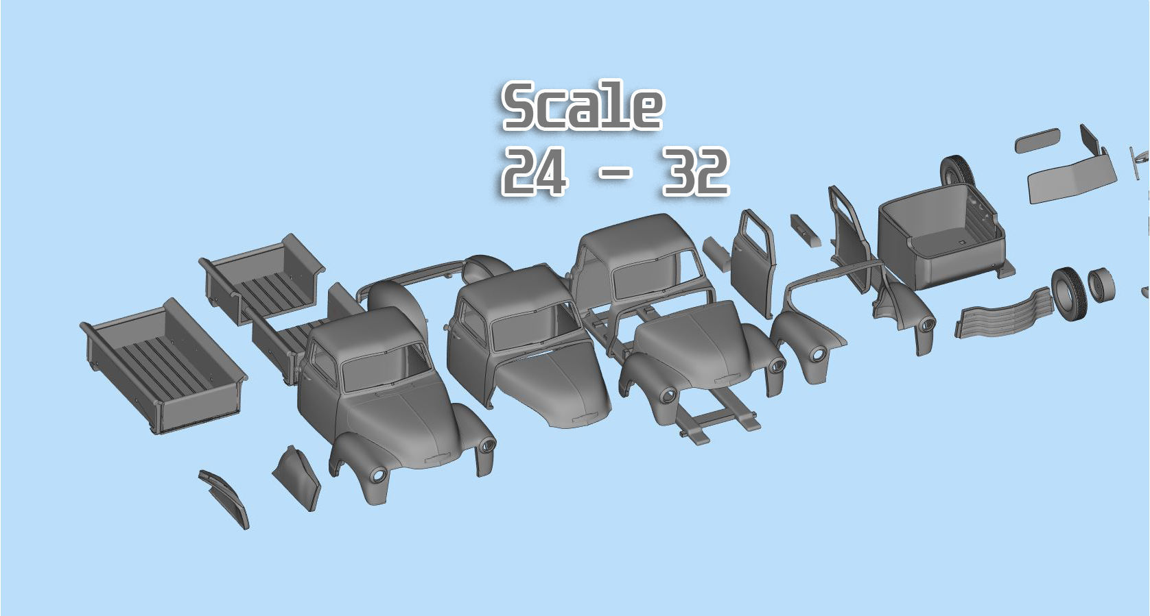 1951 Pickup 3100 3d printed Cars Old pickup 3D print model_3