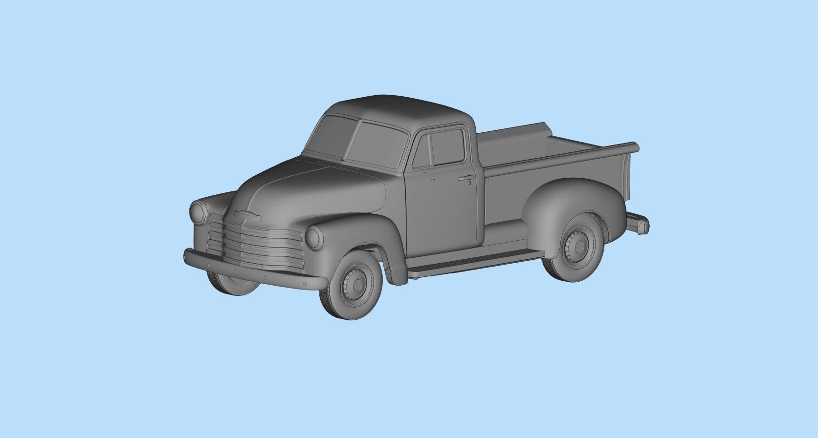 1951 Pickup 3100 3d printed Cars Old pickup 3D print model_5