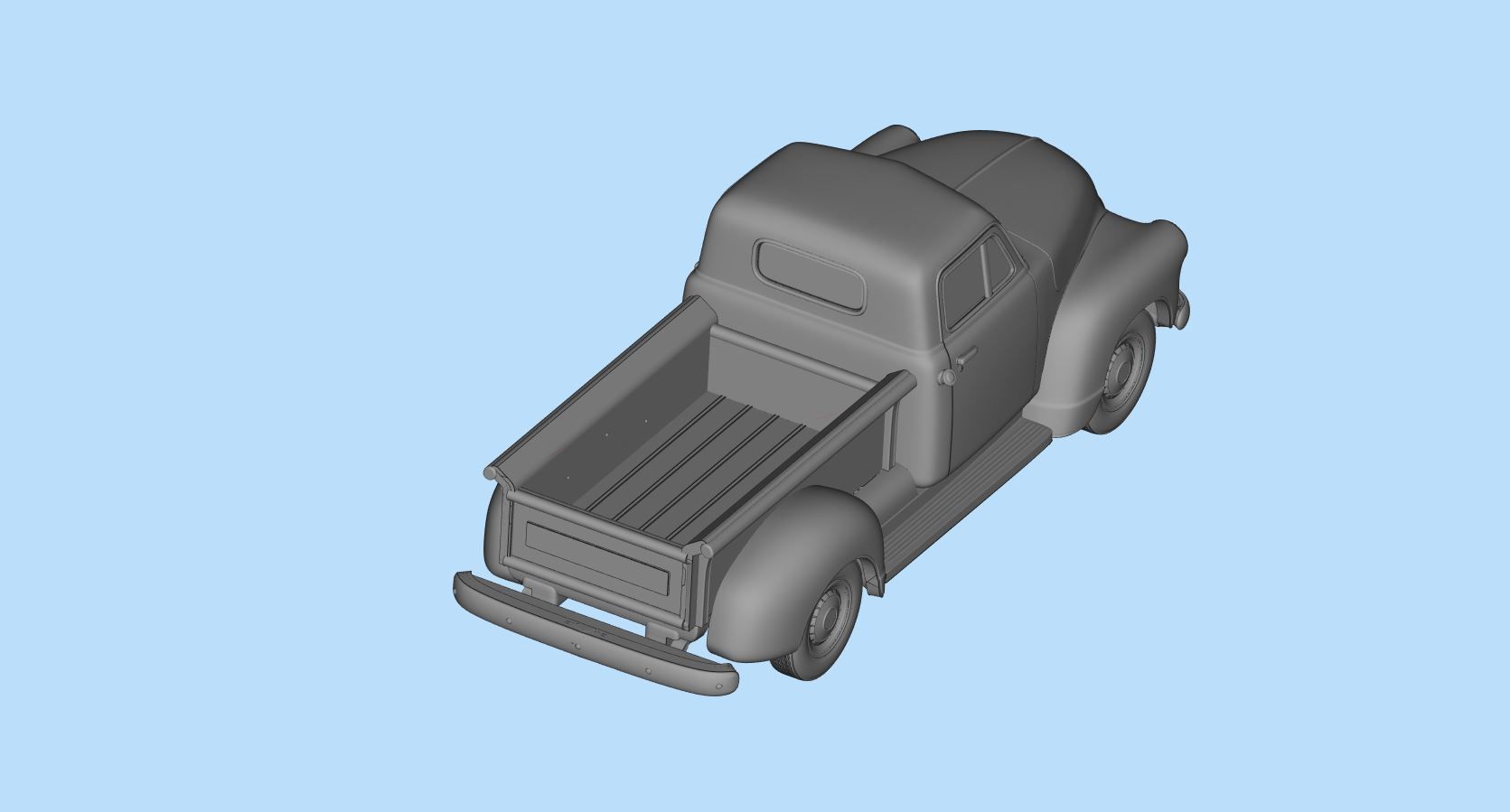 1951 Pickup 3100 3d printed Cars Old pickup 3D print model_8