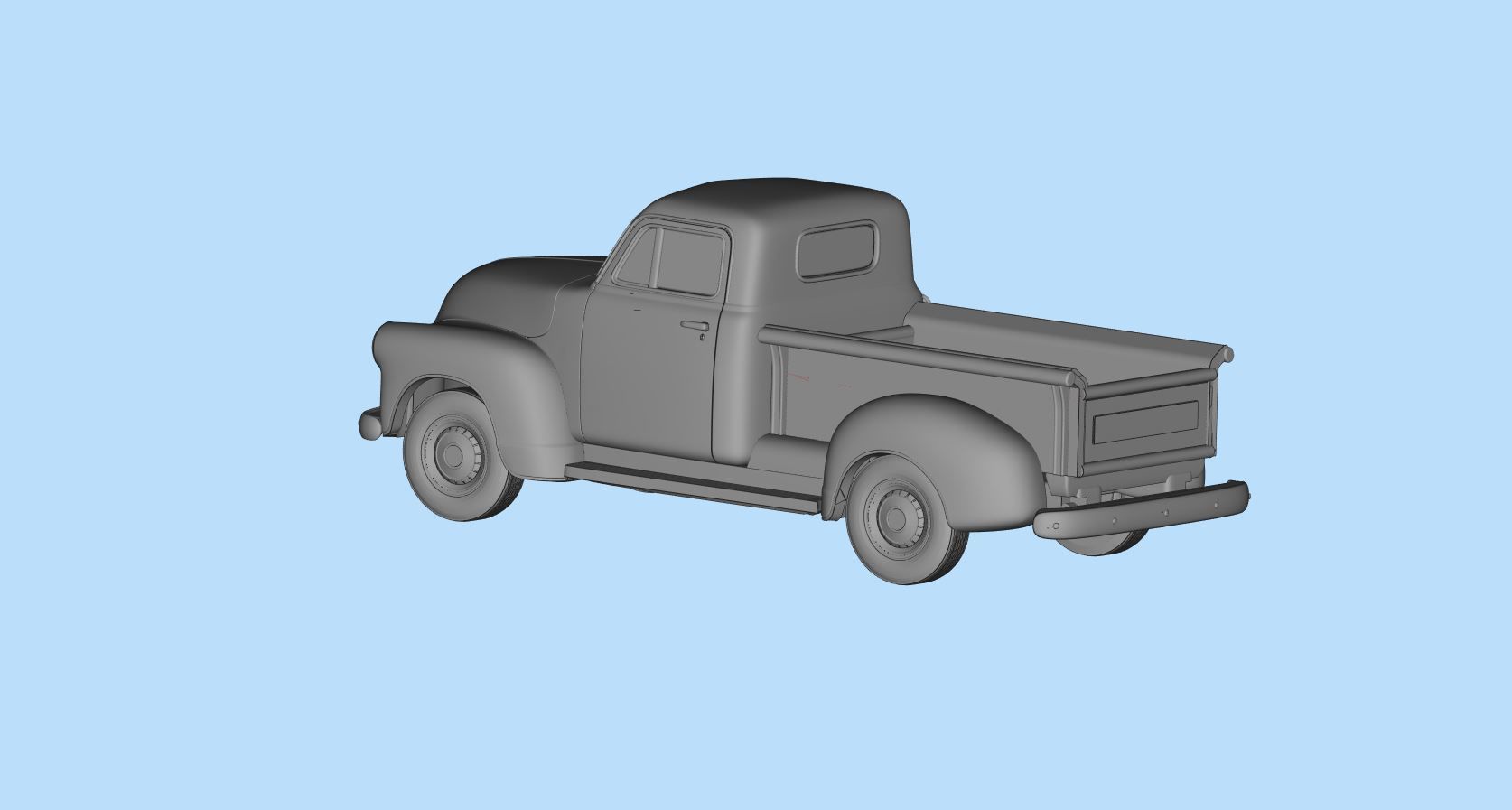1951 Pickup 3100 3d printed Cars Old pickup 3D print model_6