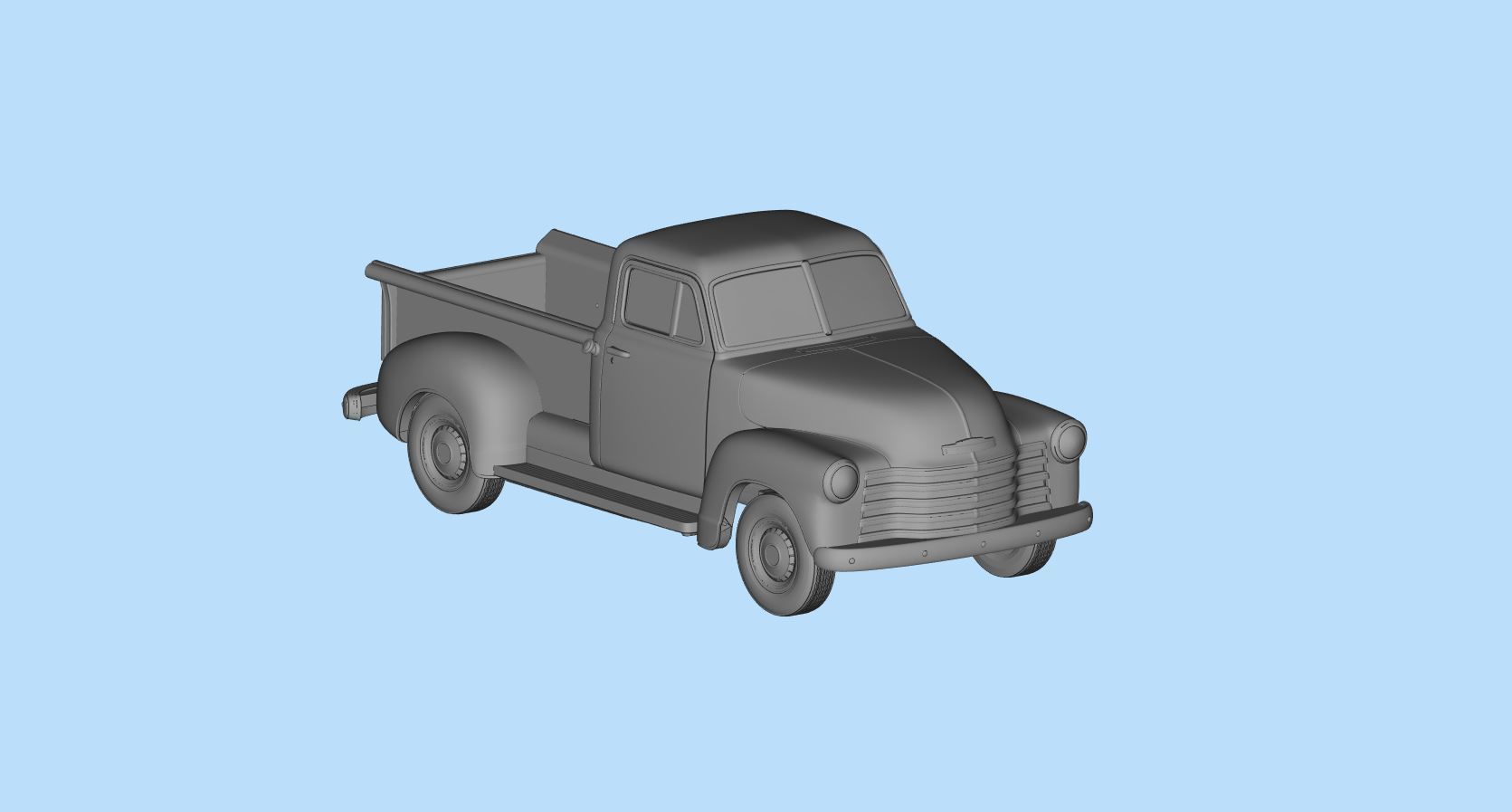 1951 Pickup 3100 3d printed Cars Old pickup 3D print model_9