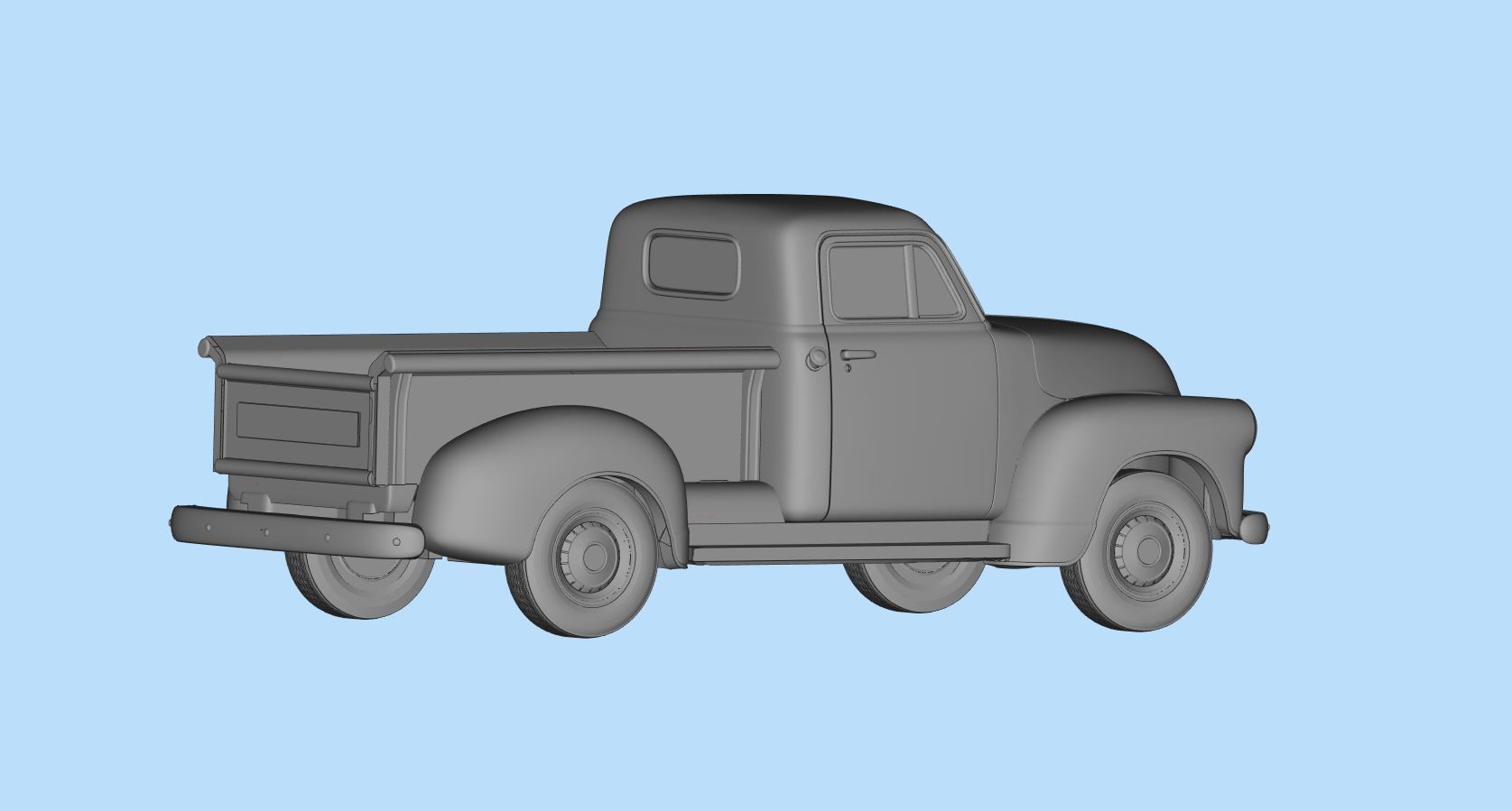 1951 Pickup 3100 3d printed Cars Old pickup 3D print model_10