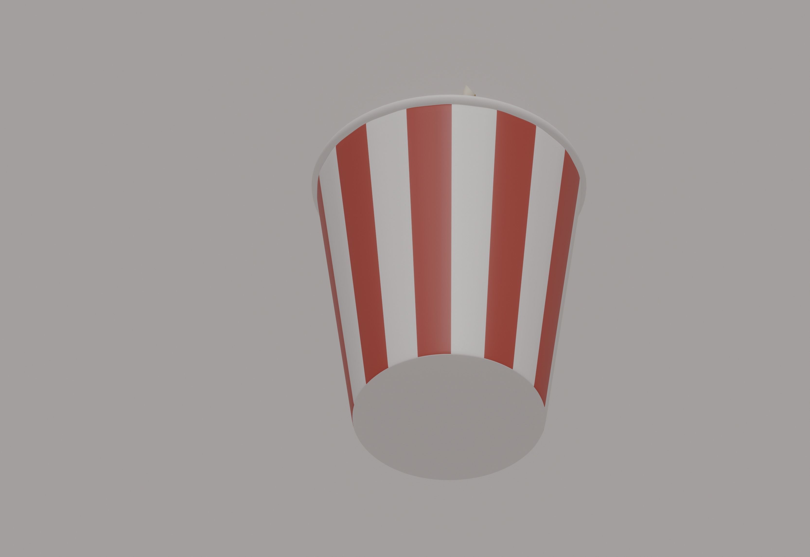 Round Popcorn Bag 3D model_8