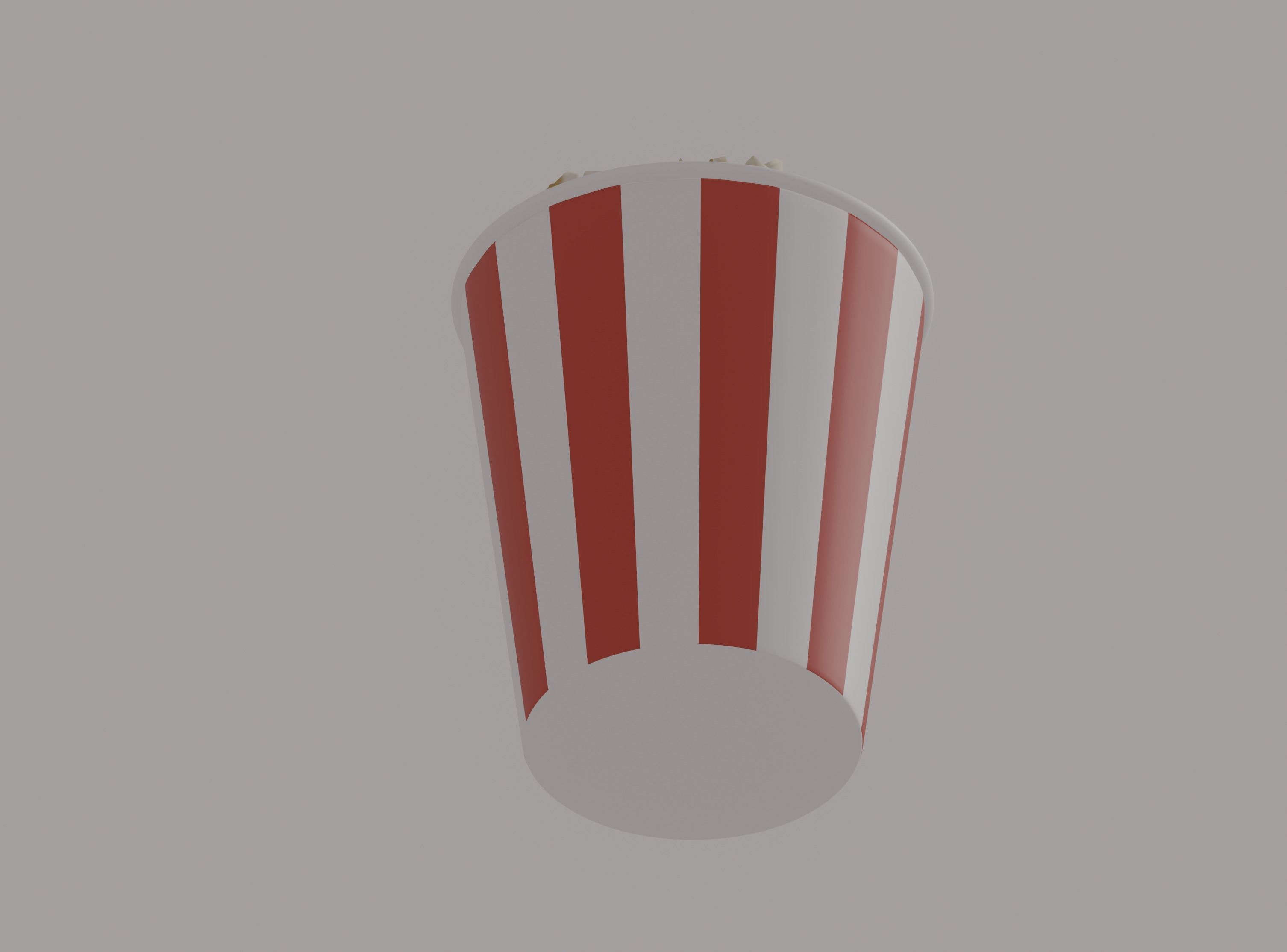 Round Popcorn Bag 3D model_7
