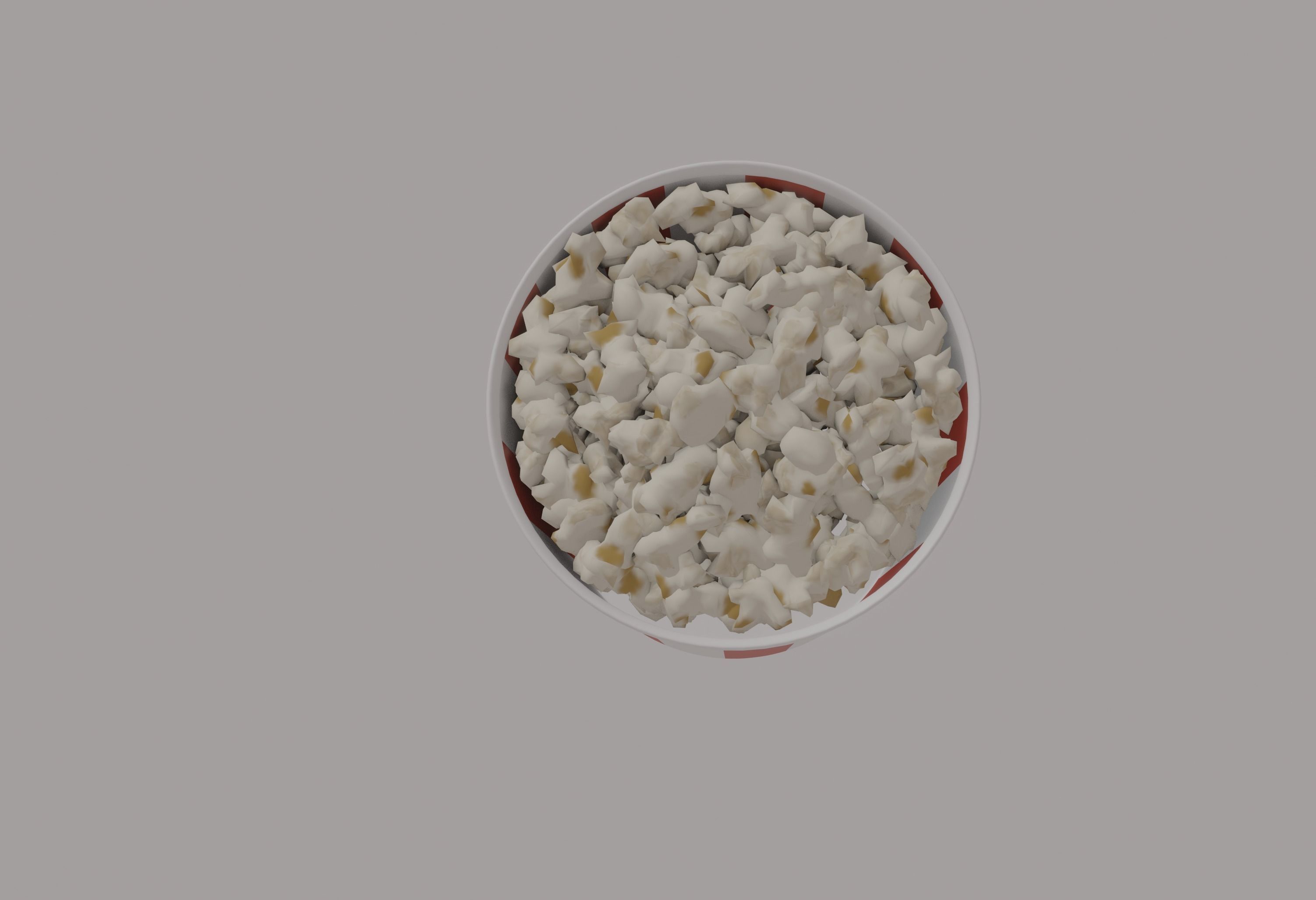 Round Popcorn Bag 3D model_5