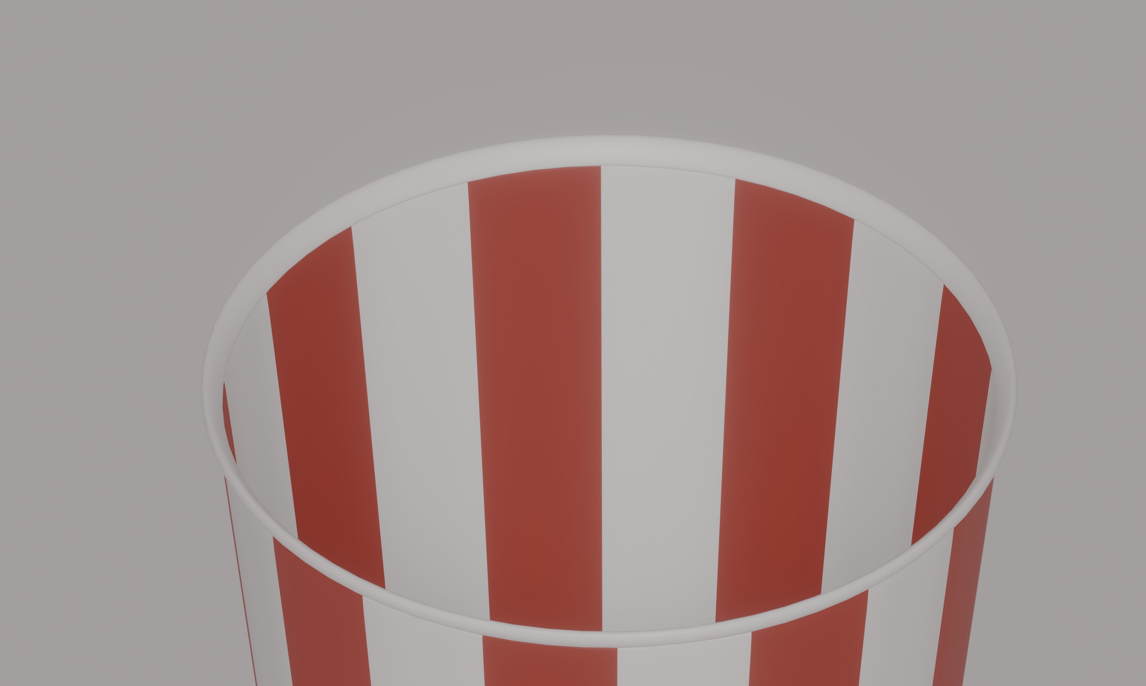 Round Popcorn Bag 3D model_10