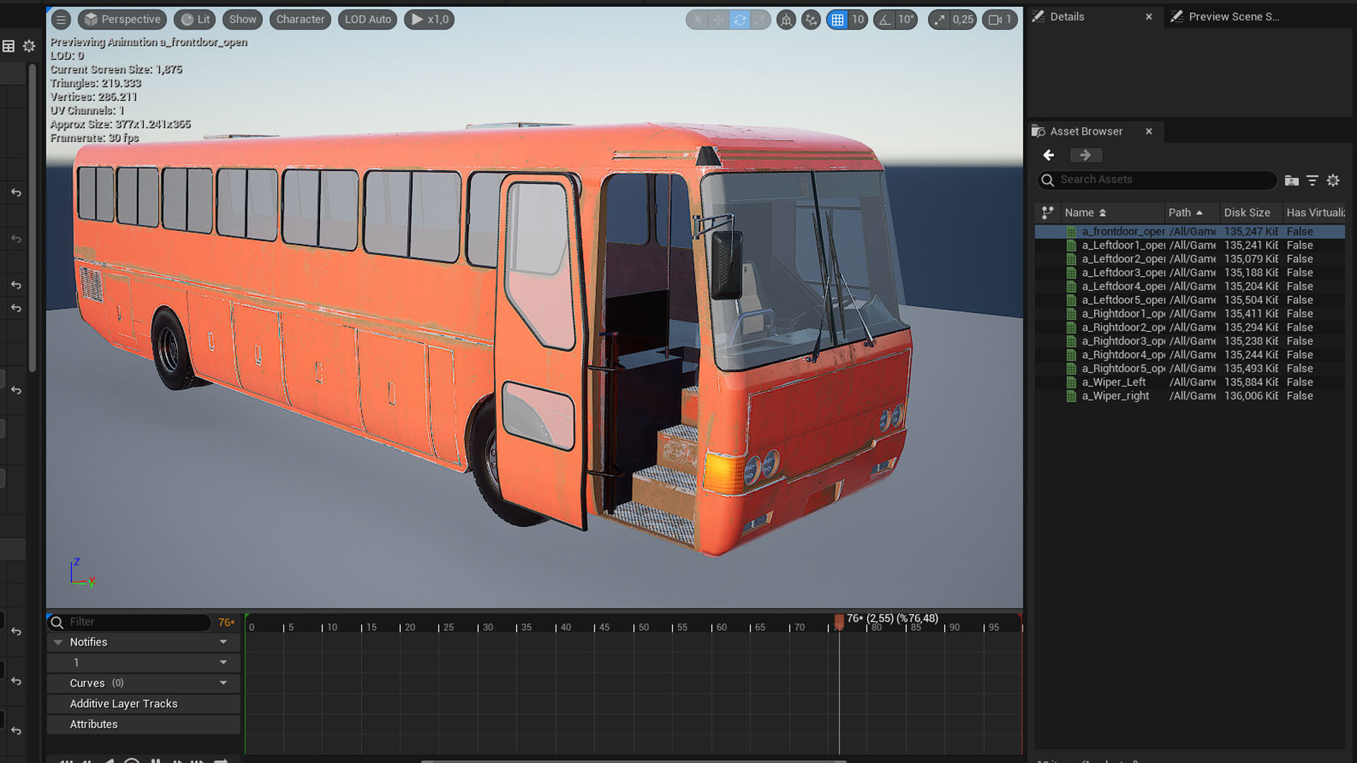Levo Bus 400 - Unreal Engine Project Low-poly 3D model_2