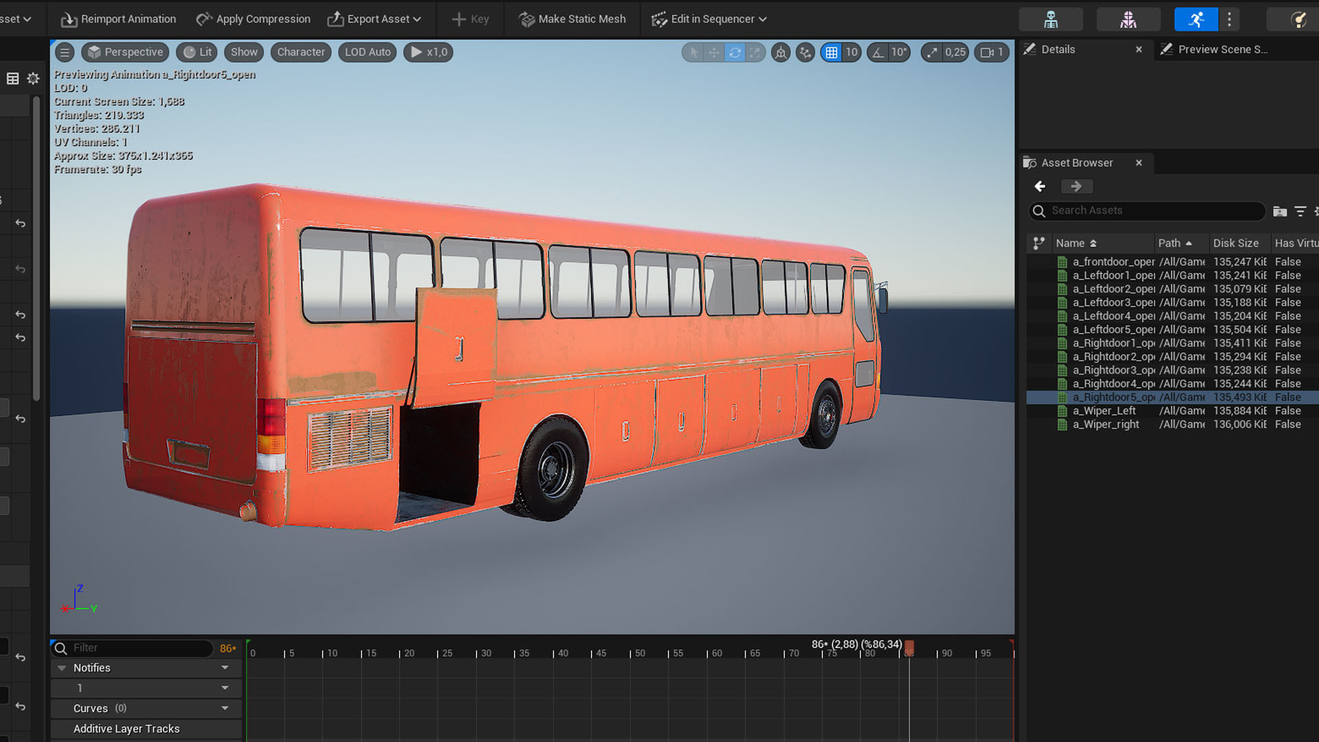 Levo Bus 400 - Unreal Engine Project Low-poly 3D model_4