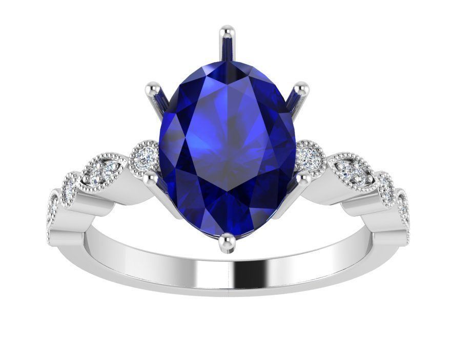 Oval Basket Setting Ring 3239 3D print model_2