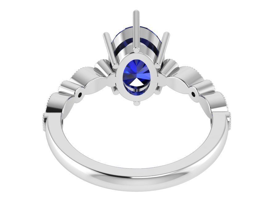 Oval Basket Setting Ring 3239 3D print model_3