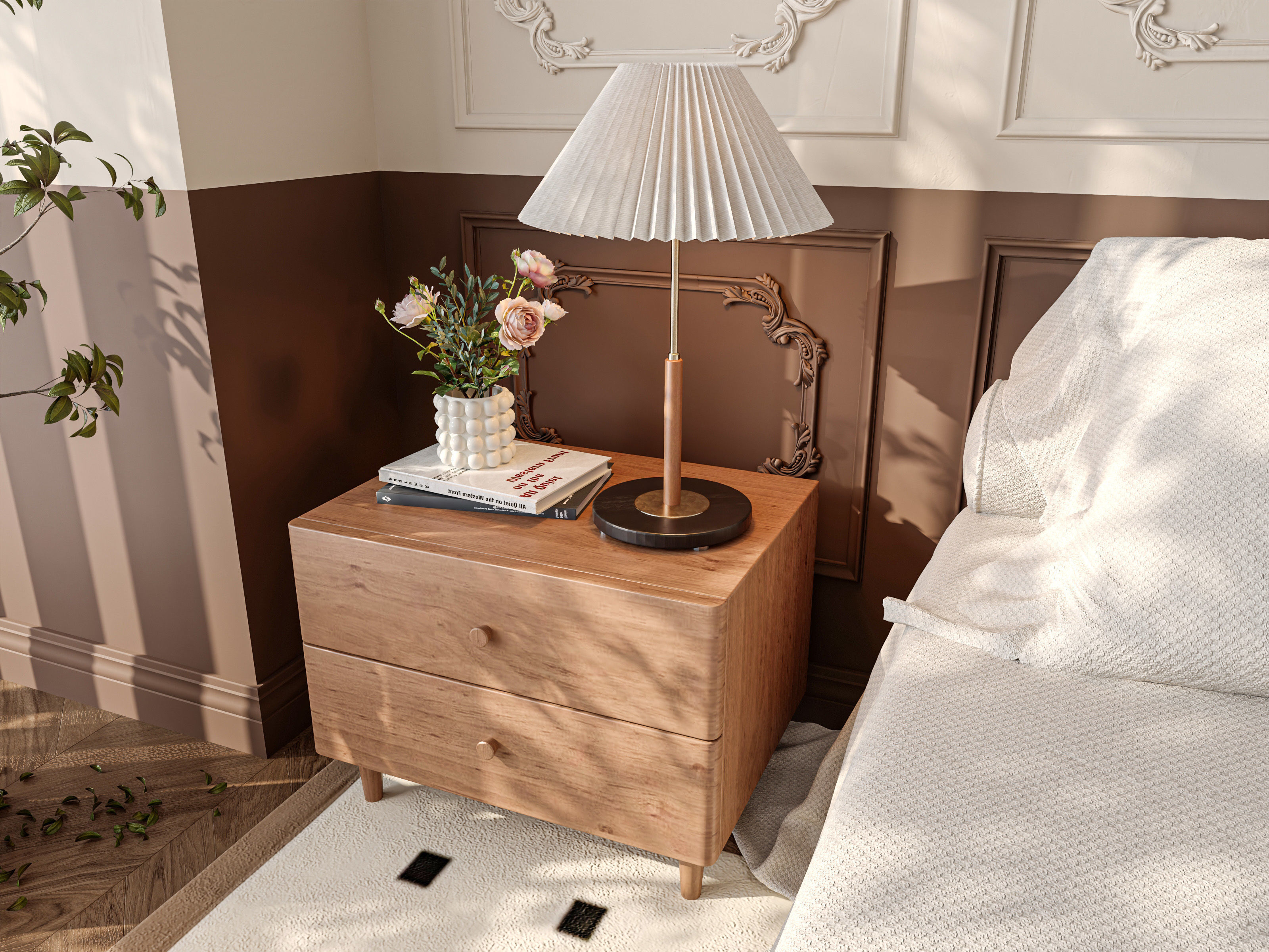 Cozy Bedroom Interior Scene 016 3D model_3