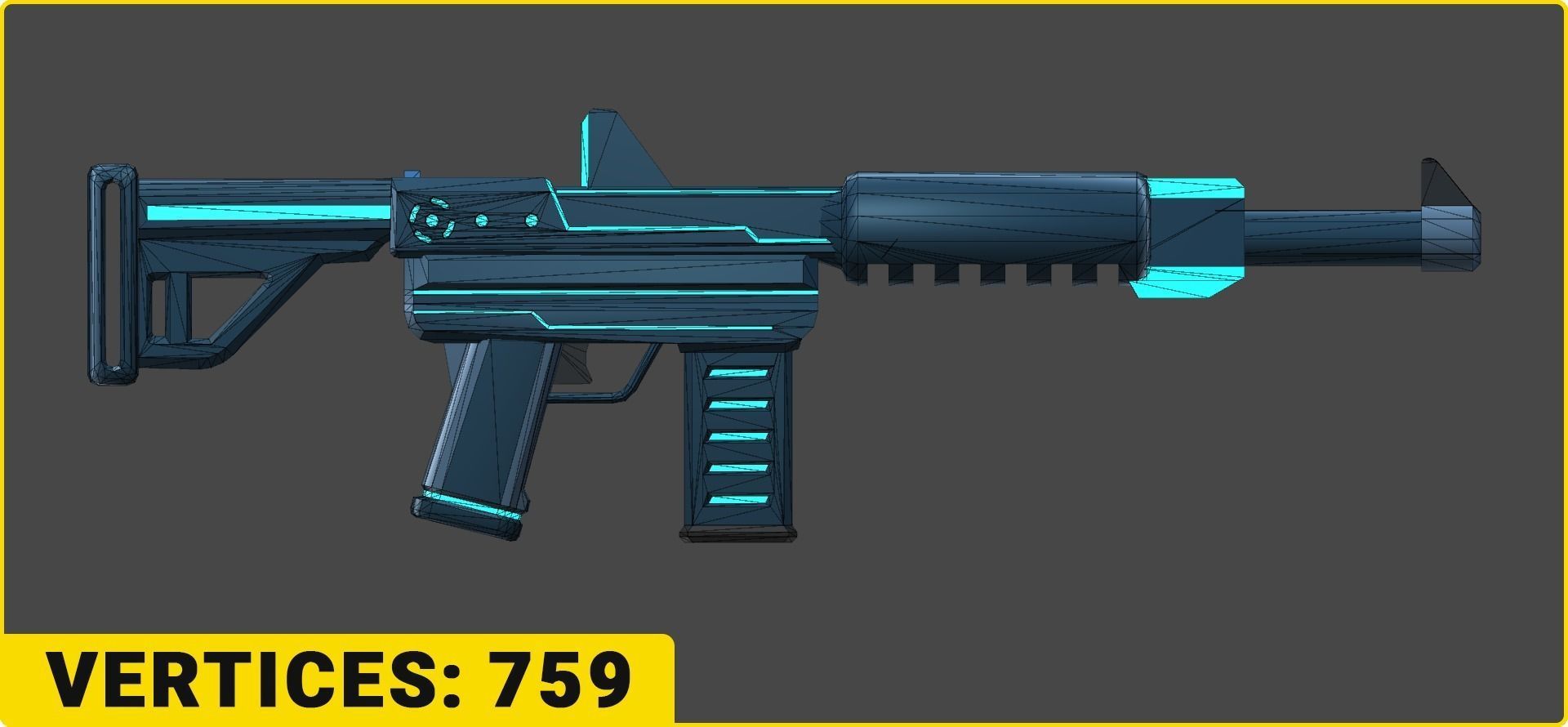 Toon SciFi Guns Bundle - 47 Low Poly Guns Low-poly 3D model_37